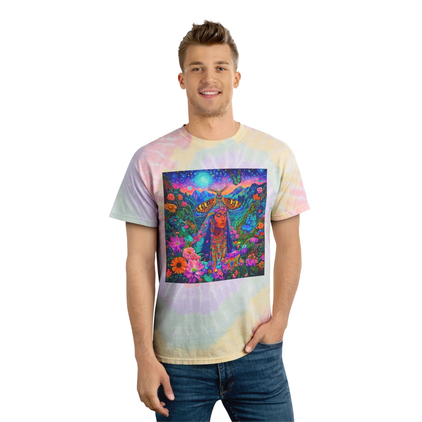Blooming Soul-Spiral Tie-Dye Tee