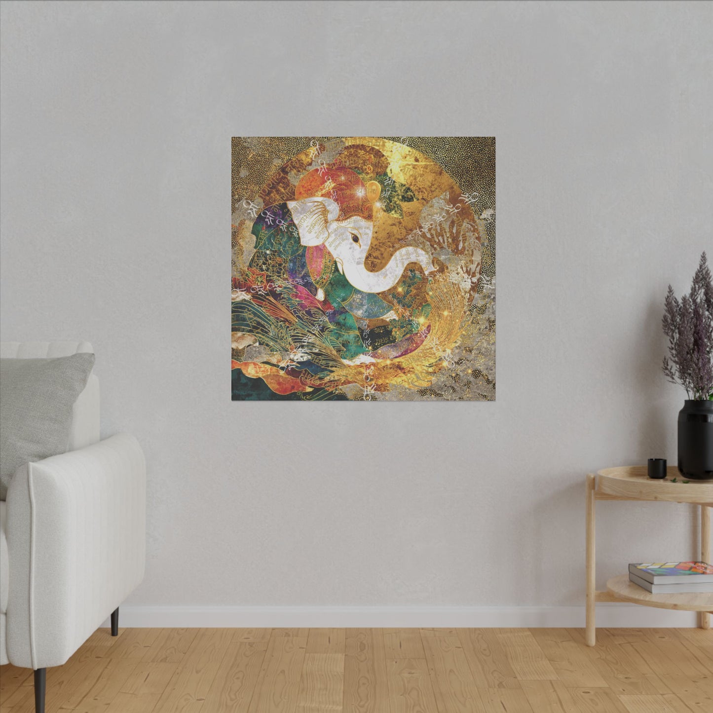 Blessing of Ganesha-Matte Premium Canvas Art
