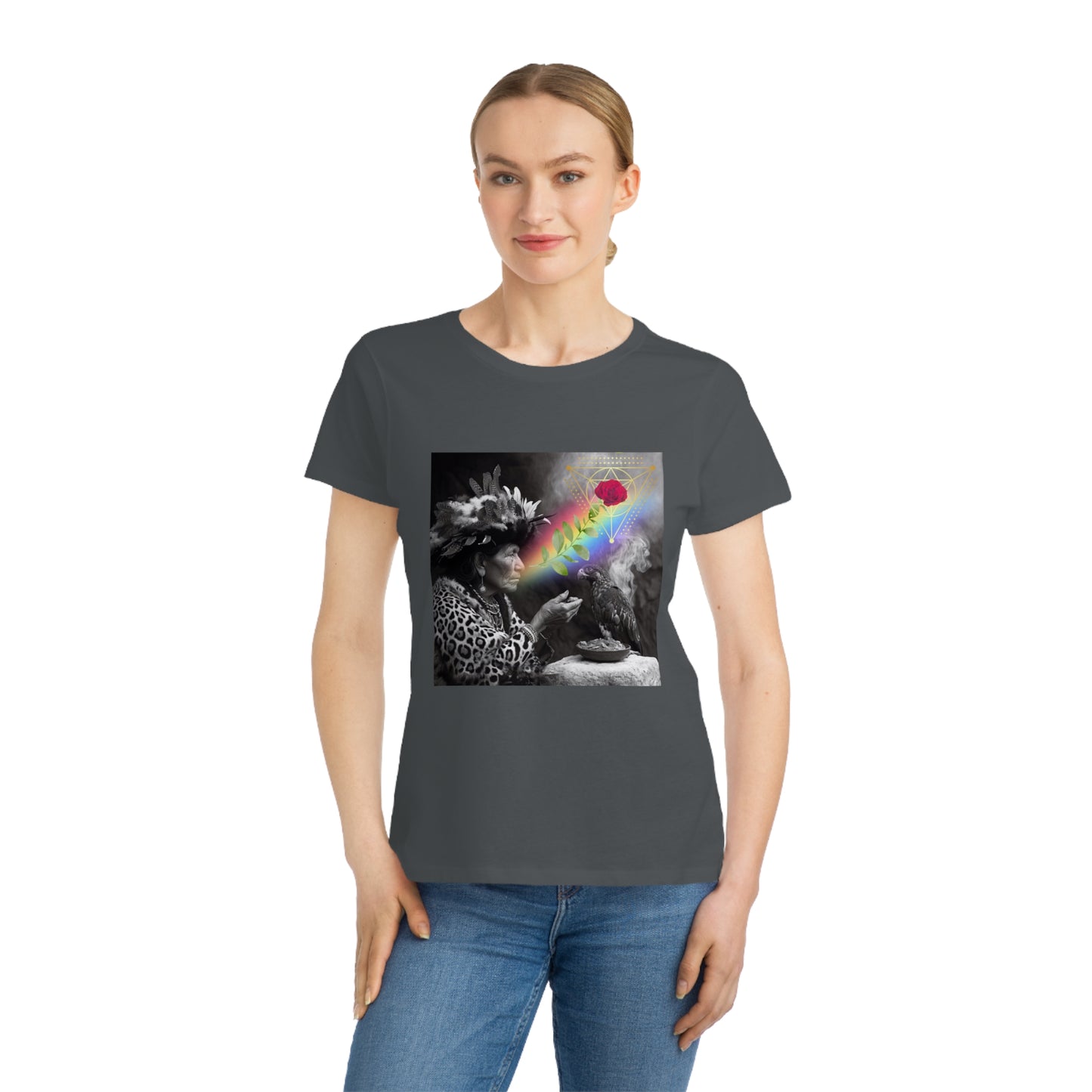 Vision of the Medicine Woman-Women's 100%organic cotton T-Shirt -