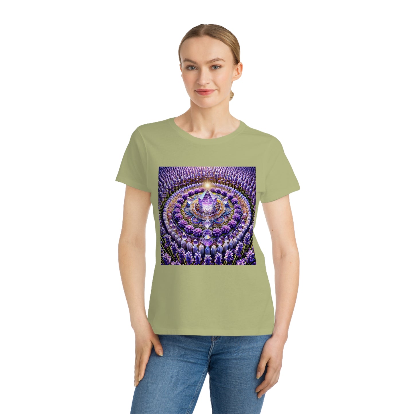 Violet Flame Mandala -Organic Cotton Women's T-Shirt