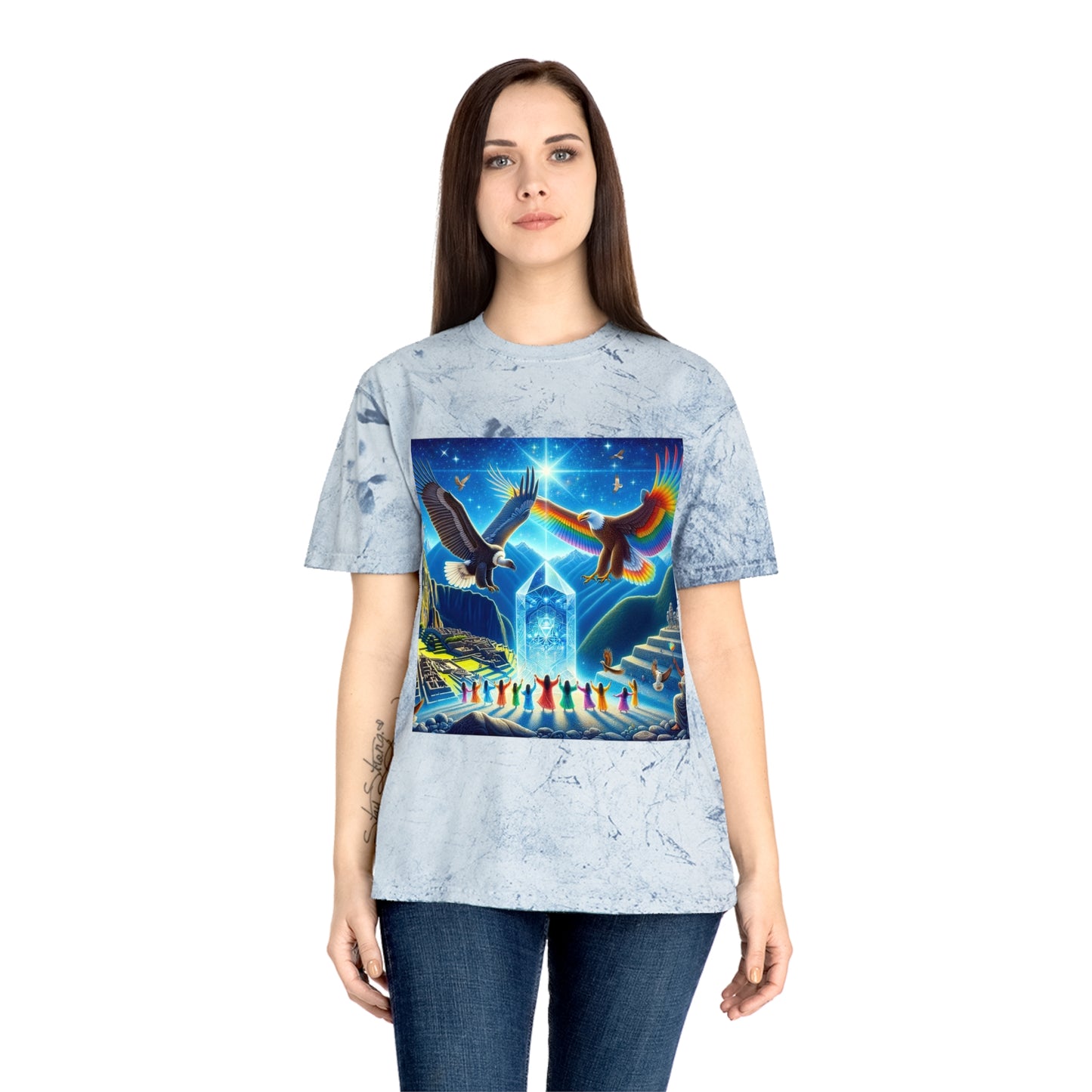 Prophecy of Eagle and Condor-Unisex Color Blast T-Shirt