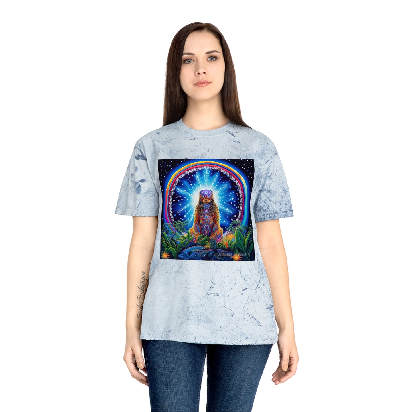 Cosmic Jaguar-Vibrant Spirit Unisex Color Blast T-Shirt