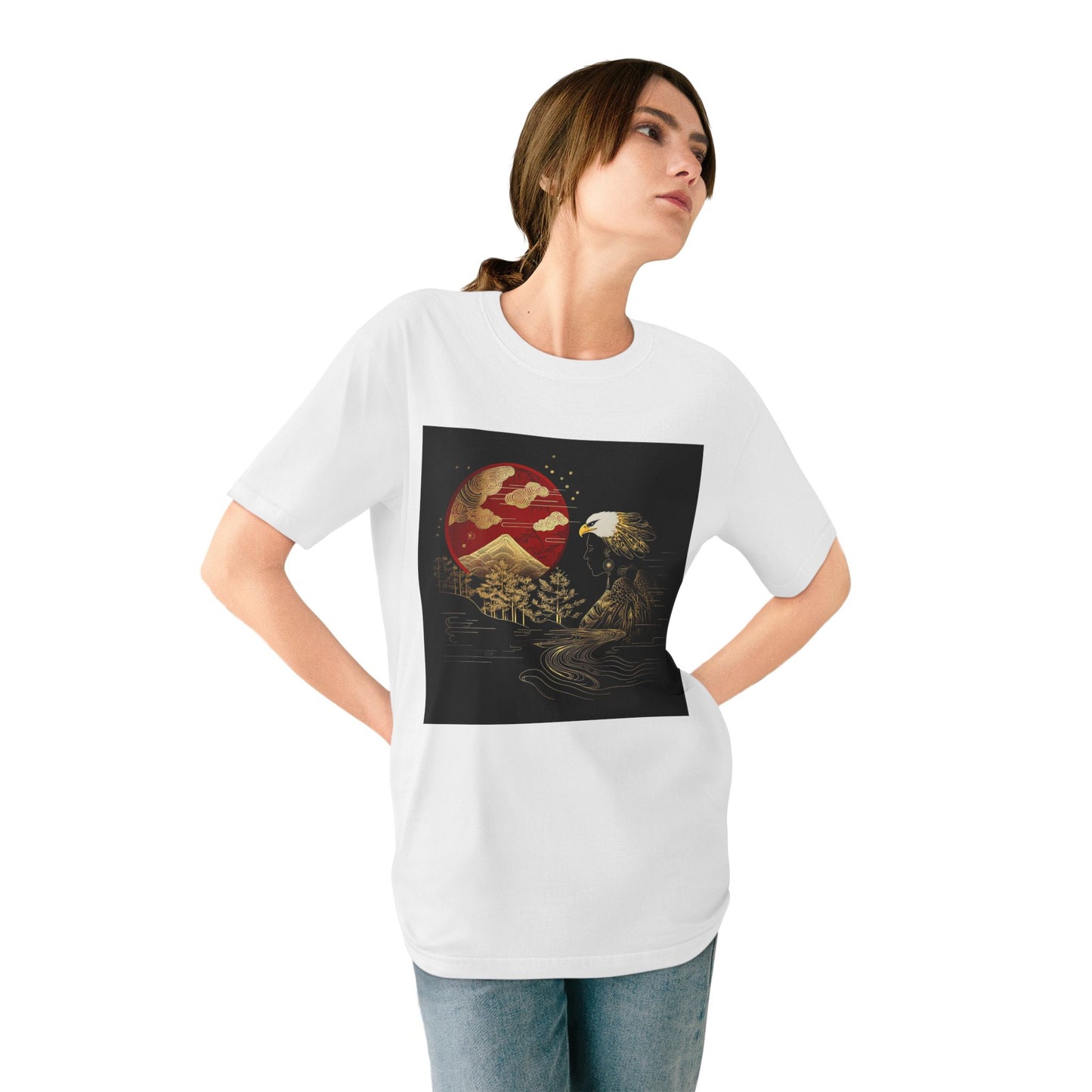 The Golden Eagle& Sun-Unisex 100% Organic Cotton T-Shirt