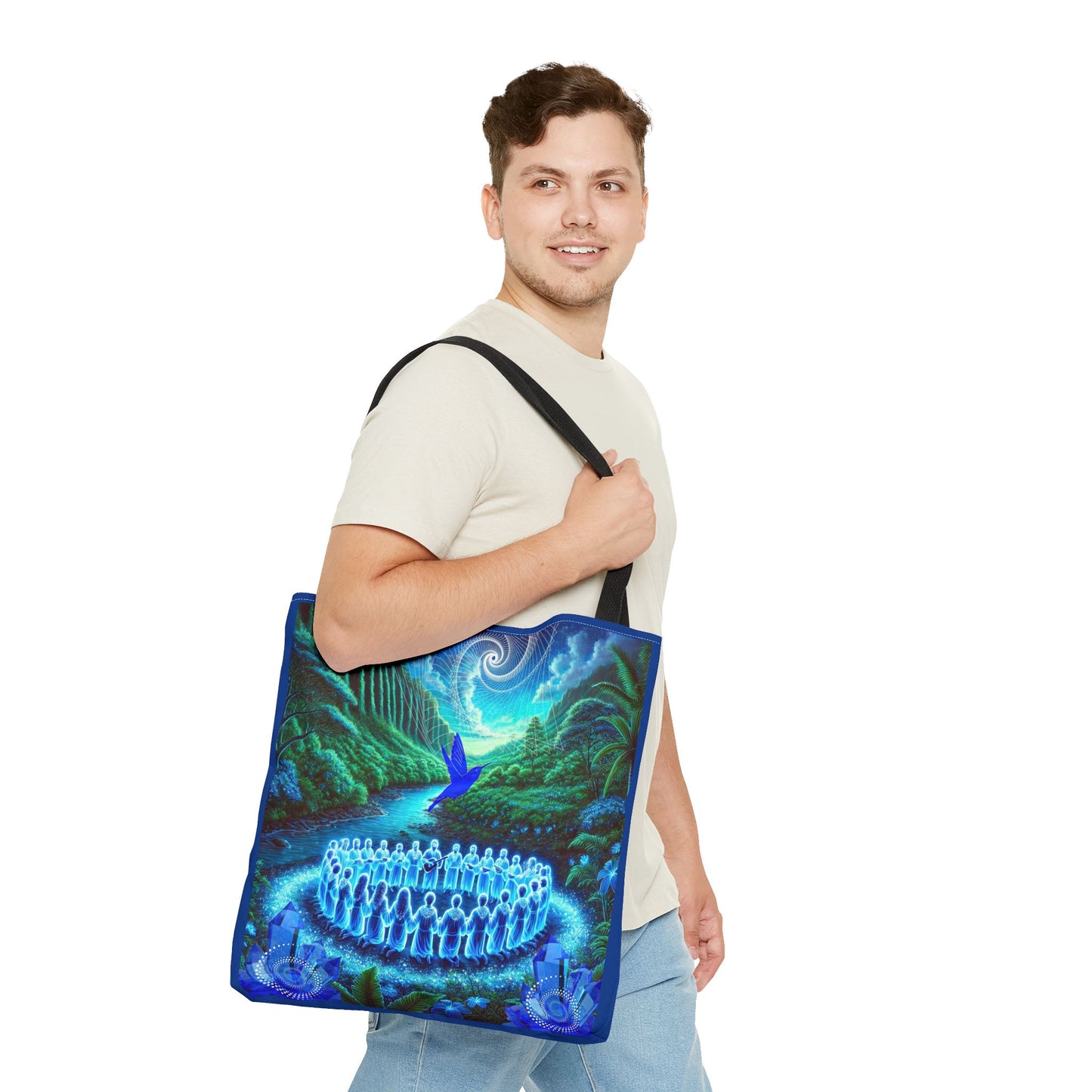 The Song of the Blue Hummingbird-Spirit Tote Bag