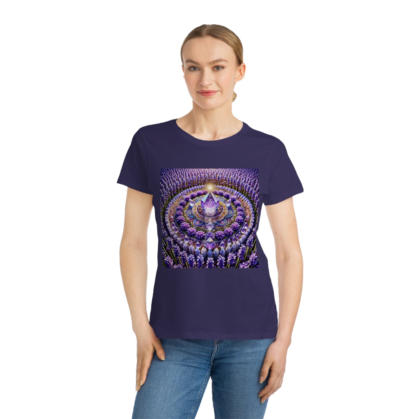 Violet Flame Mandala -Organic Cotton Women's T-Shirt