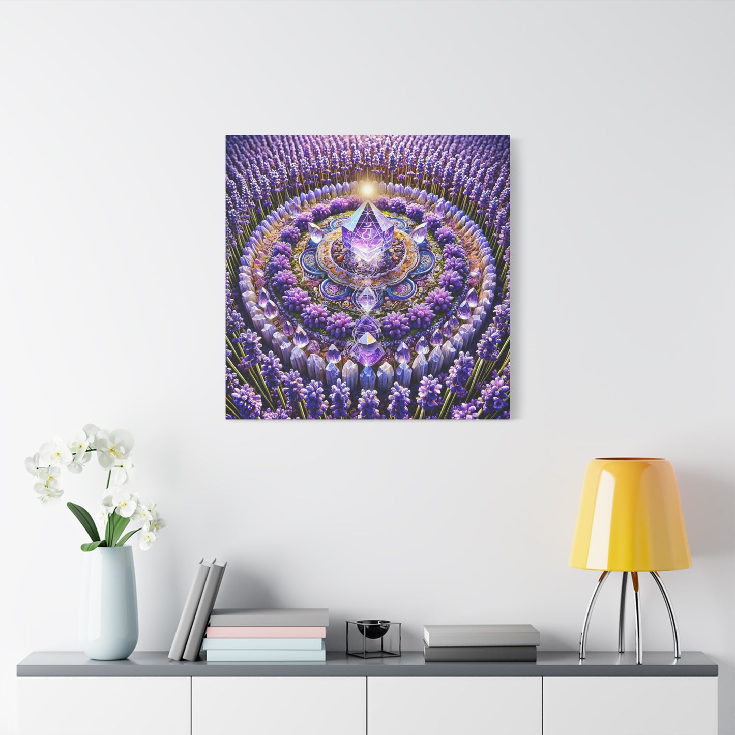 Sacred Violet Flame&Lavender Mandala-Matte Canvas Art