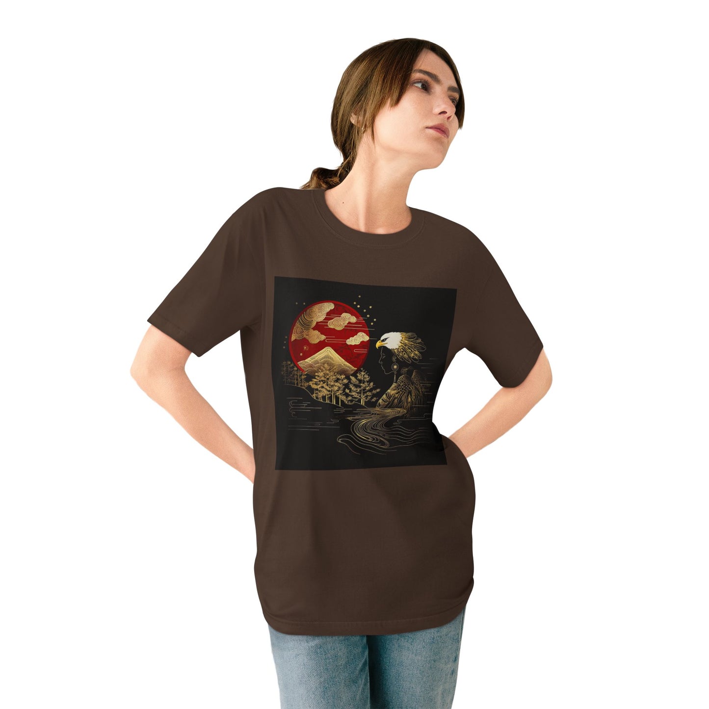 The Golden Eagle& Sun-Unisex 100% Organic Cotton T-Shirt
