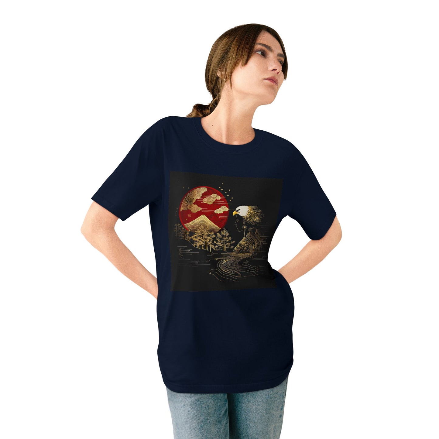 The Golden Eagle& Sun-Unisex 100% Organic Cotton T-Shirt