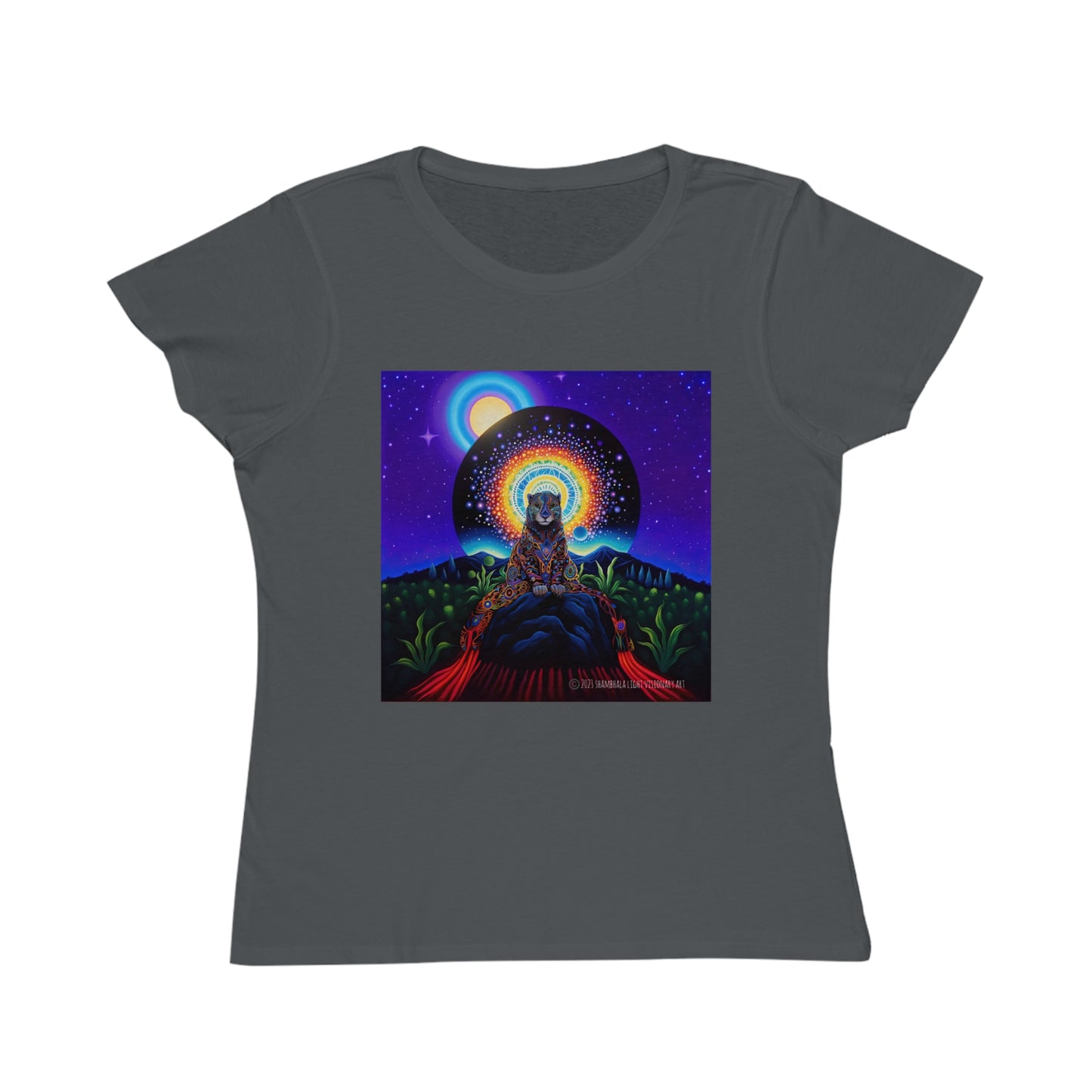 Cosmic Jaguar Spirit -100%Organic Women's T-Shirt