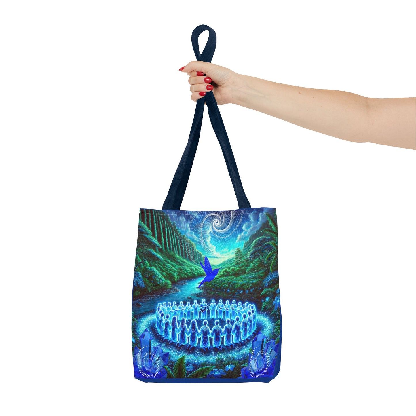 The Song of the Blue Hummingbird-Spirit Tote Bag