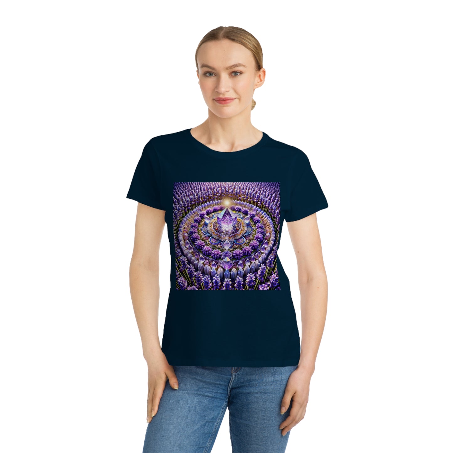 Violet Flame Mandala -Organic Cotton Women's T-Shirt