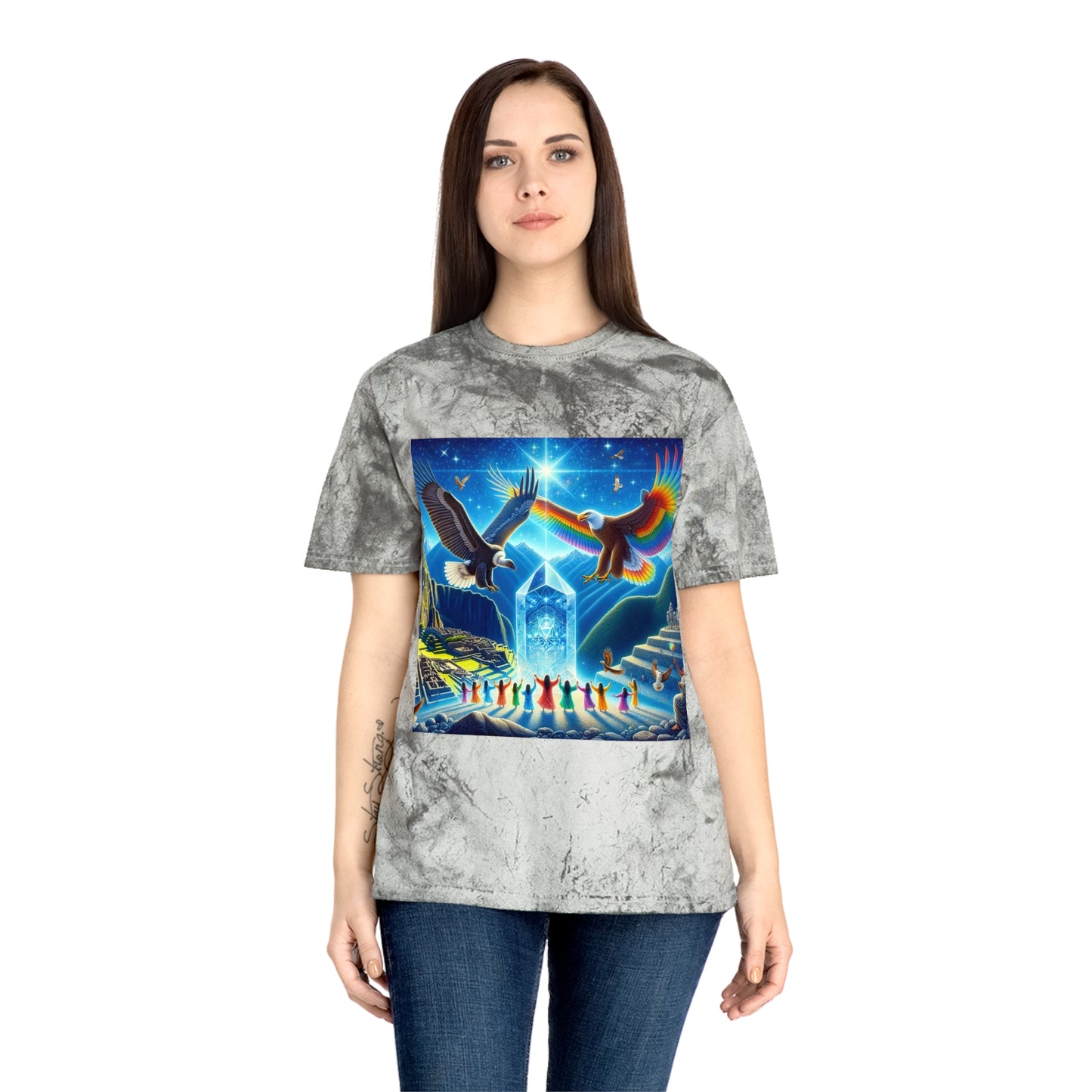 Prophecy of Eagle and Condor-Unisex Color Blast T-Shirt