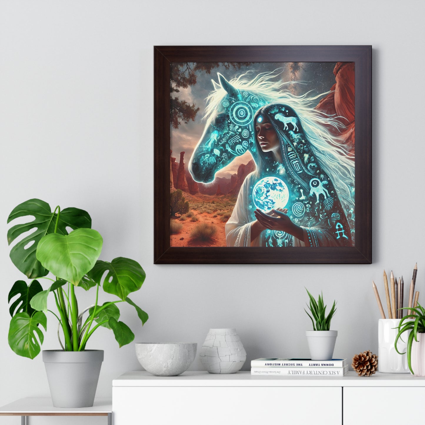 Sacred Star Horse-Framed Vertical Poster