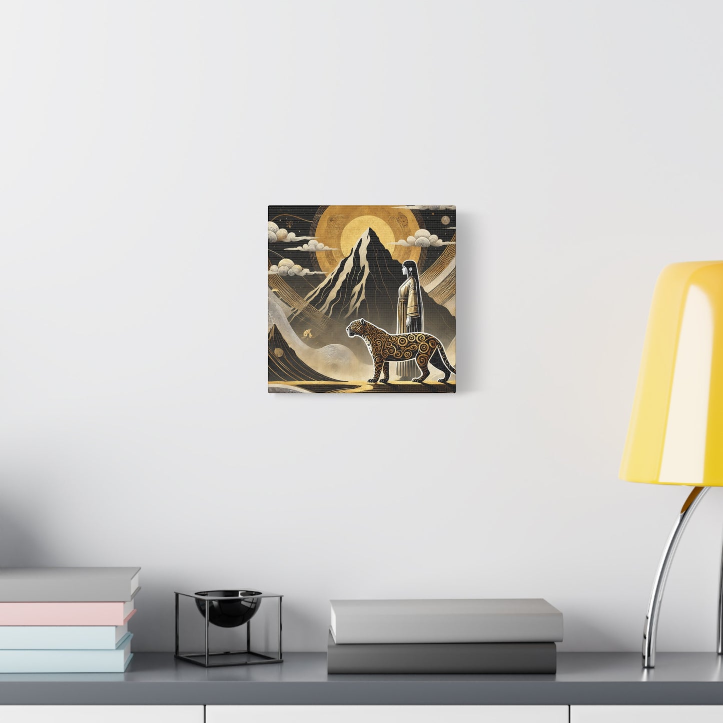 Golden Dream & Jaguar's Path -Matte Canvas Art