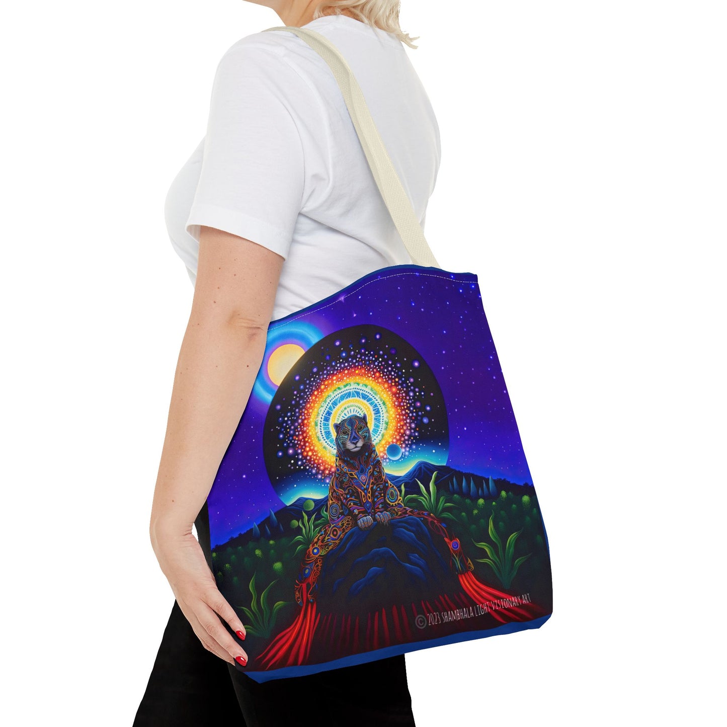 Cosmic Jaguar Tote Bag