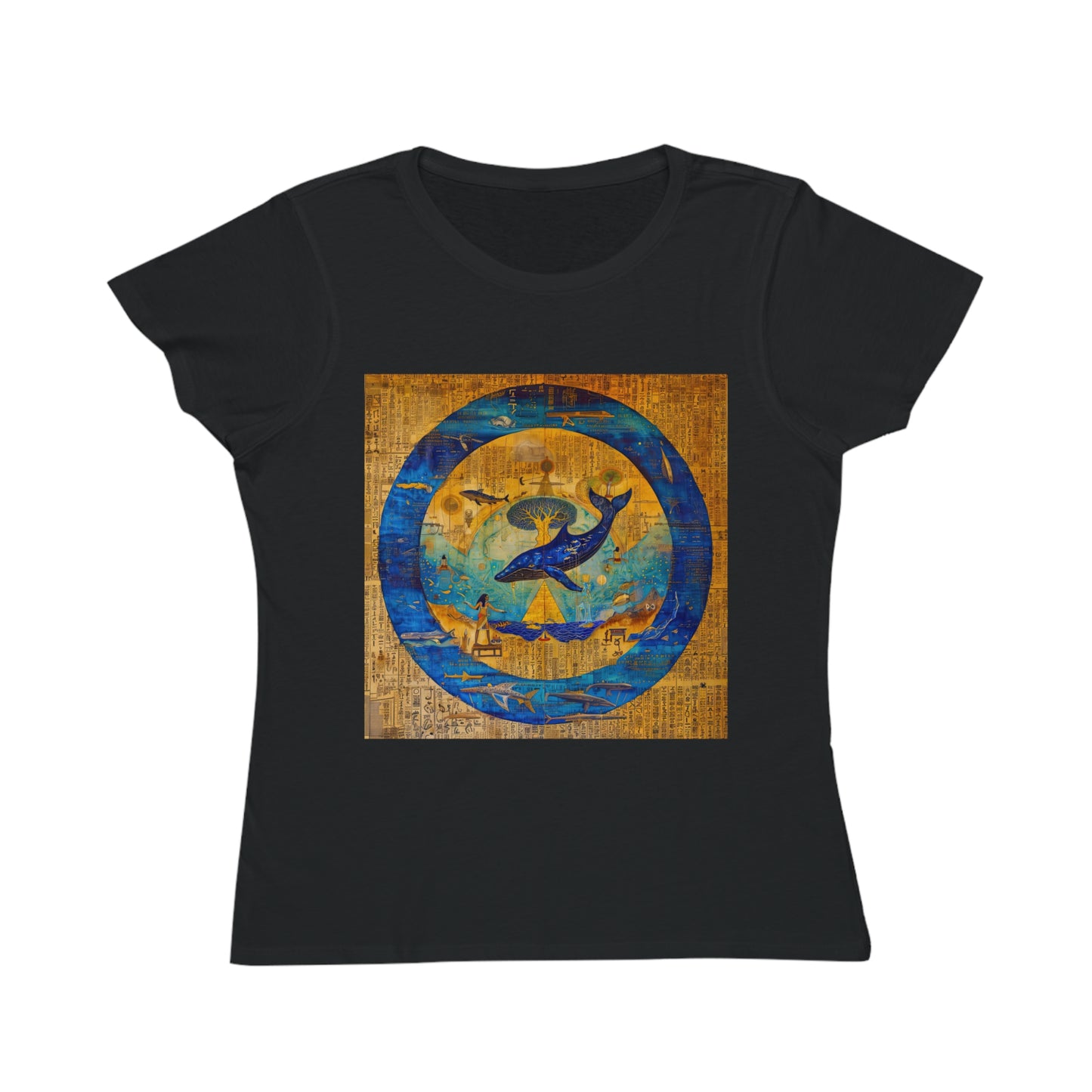 Sirius Codex: Whale Guardian and the Tree of Light-100% Organic Cotton Women's T-Shirt