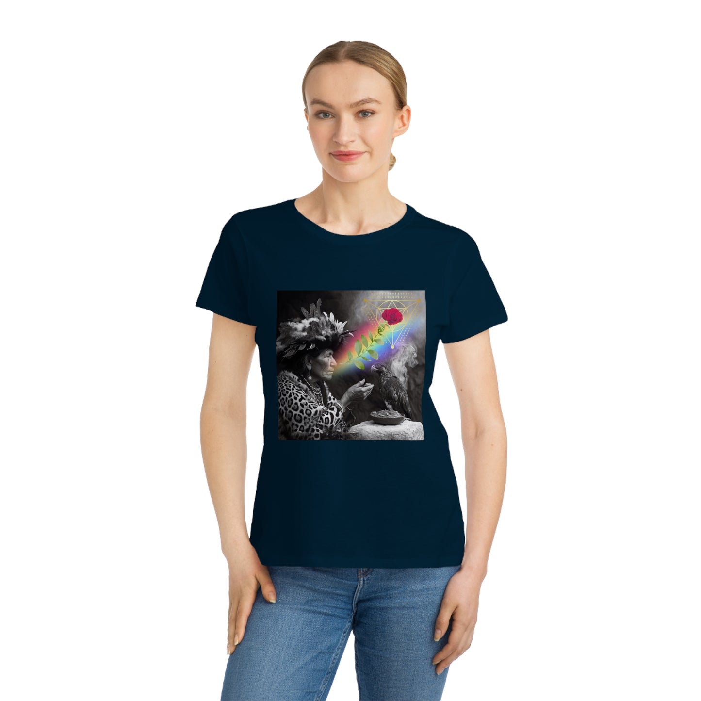 Vision of the Medicine Woman-Women's 100%organic cotton T-Shirt -