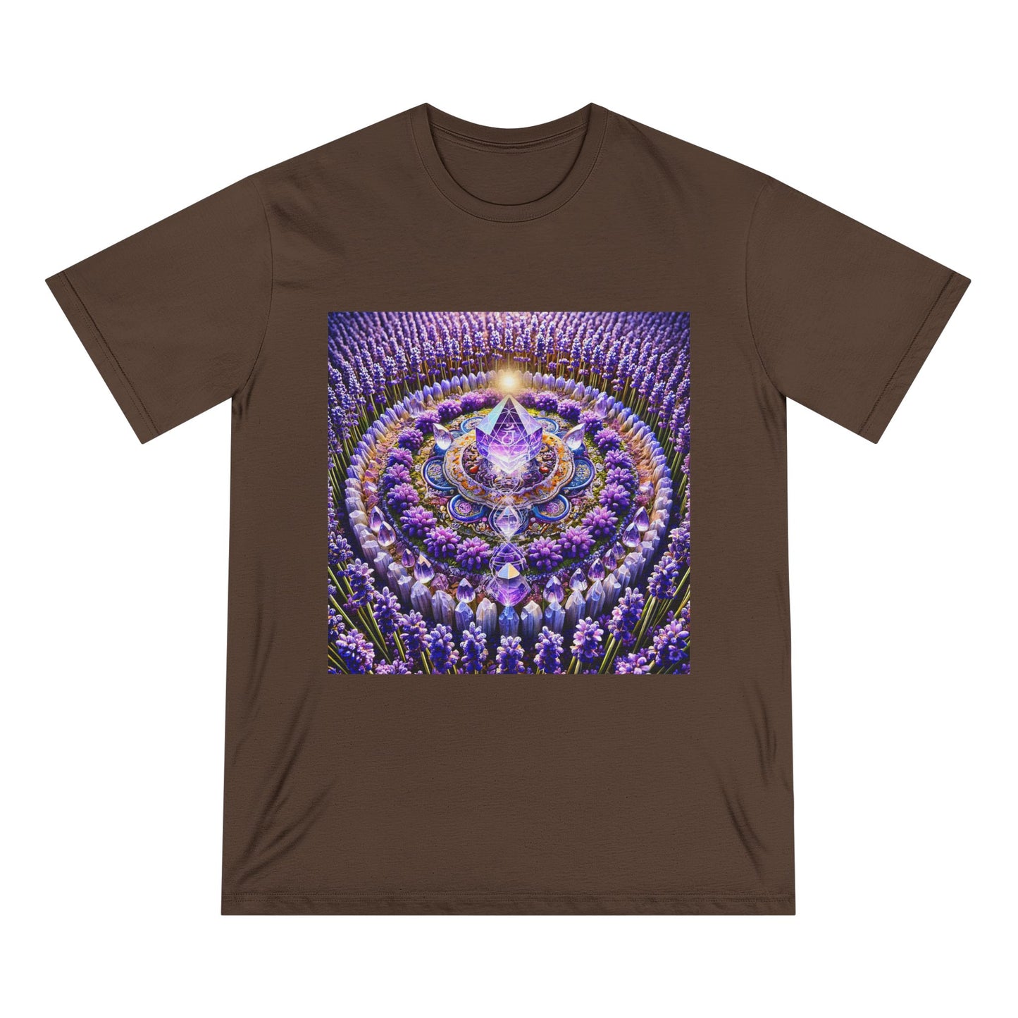 Violet Flame Mandala -Unisex 100% Organic Cotton T-Shirt
