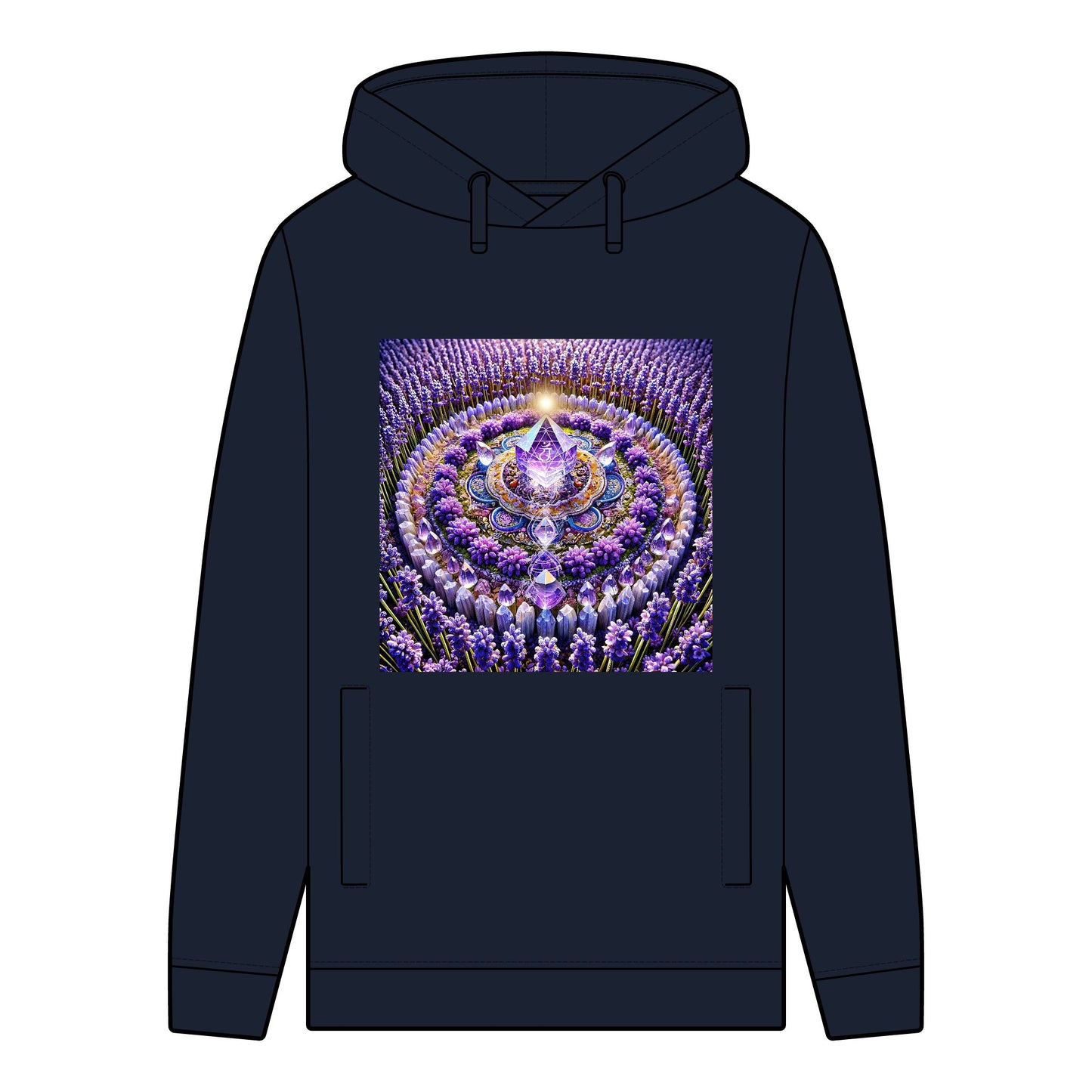 Violet Flame Mandala-Men's 100% Organic Cotton Hoodie