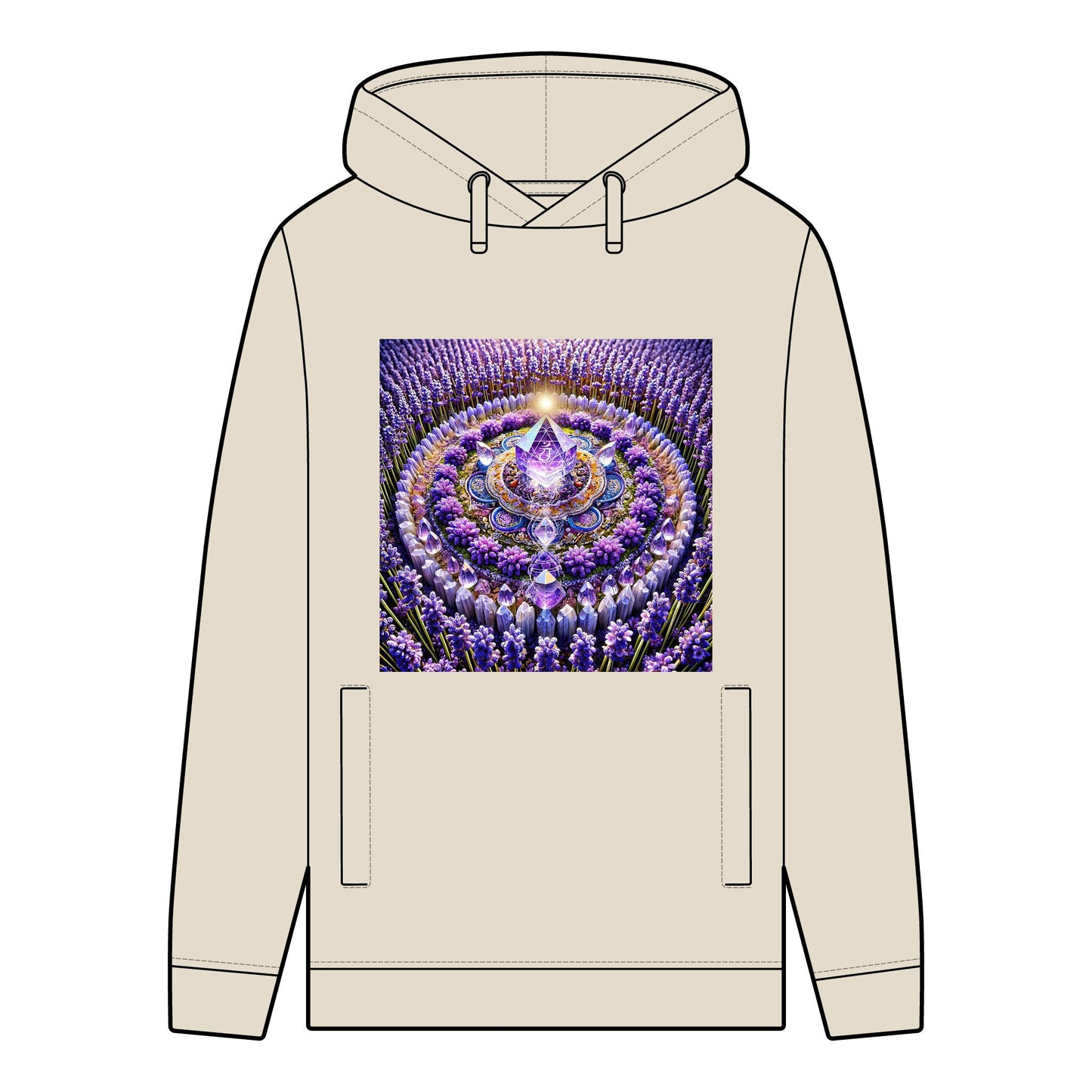 Violet Flame Mandala-Men's 100% Organic Cotton Hoodie