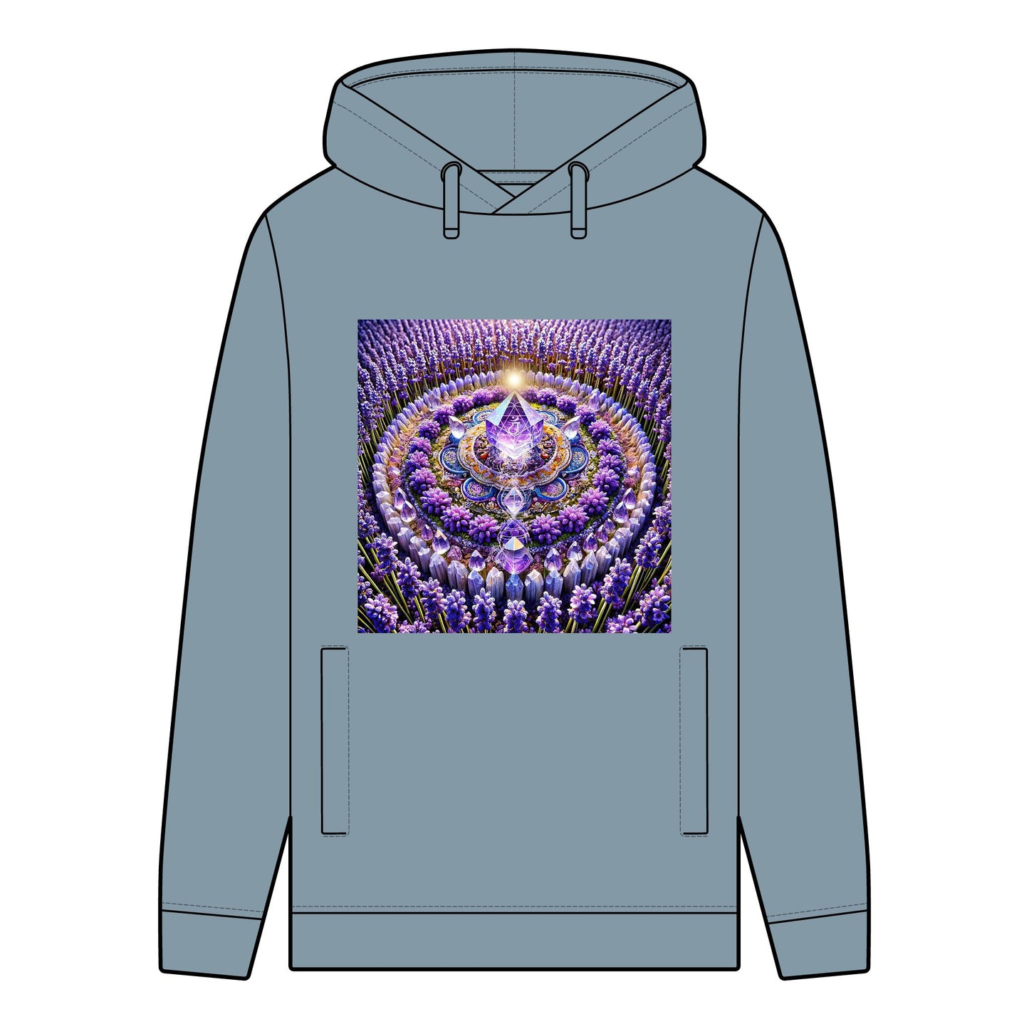 Violet Flame Mandala-Men's 100% Organic Cotton Hoodie