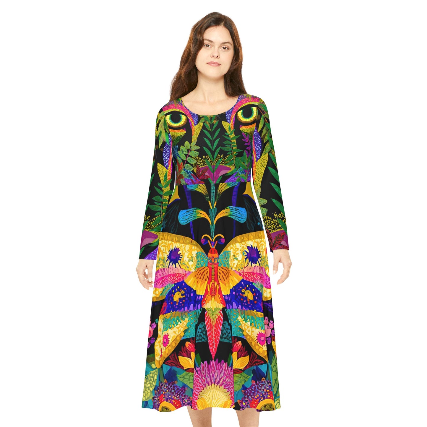 Jungle Medicine-Women's Long Sleeve Dance Dress