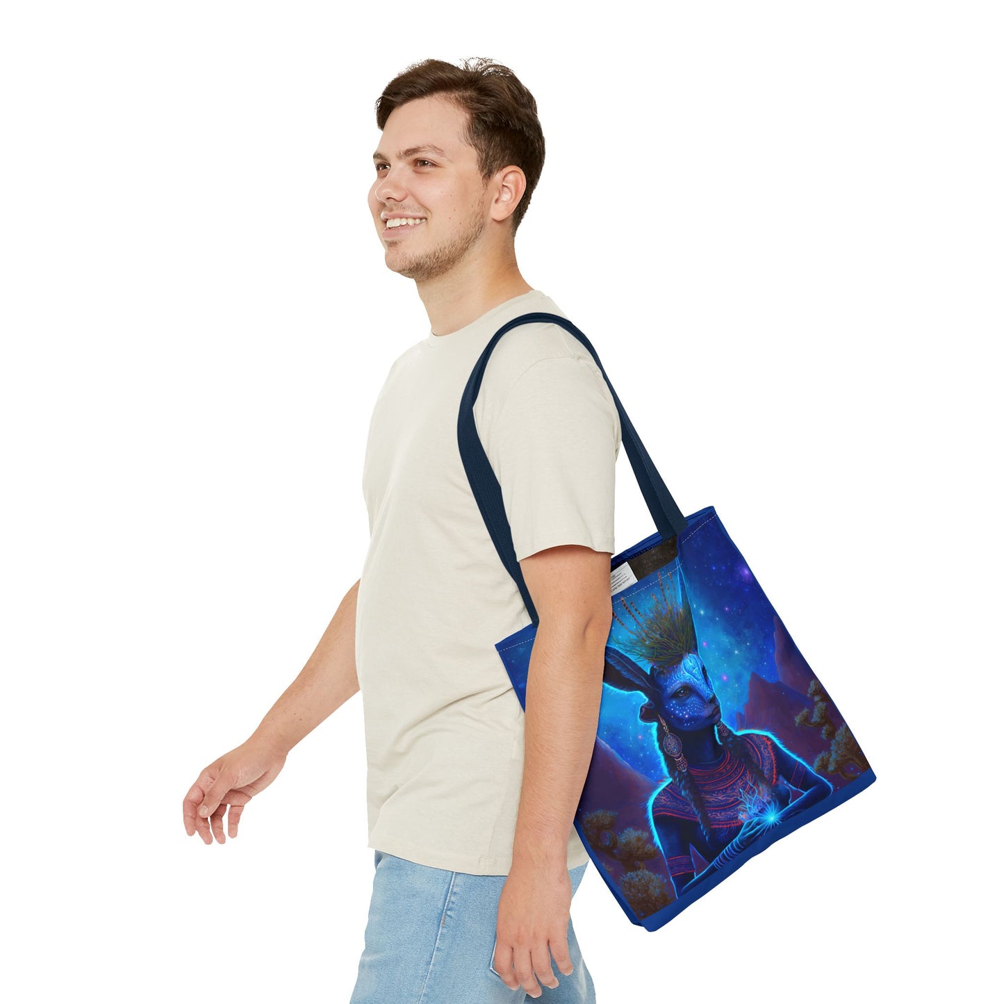 Sacred Blue Deer-Spirit Tote Bag