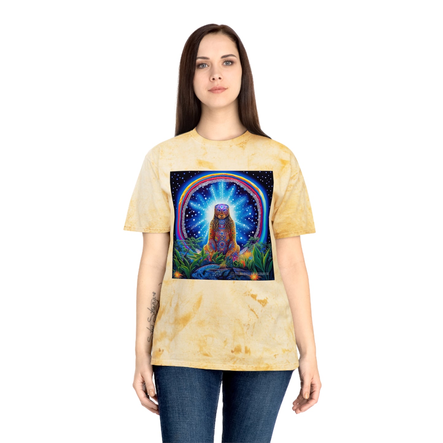 Cosmic Jaguar-Vibrant Spirit Unisex Color Blast T-Shirt