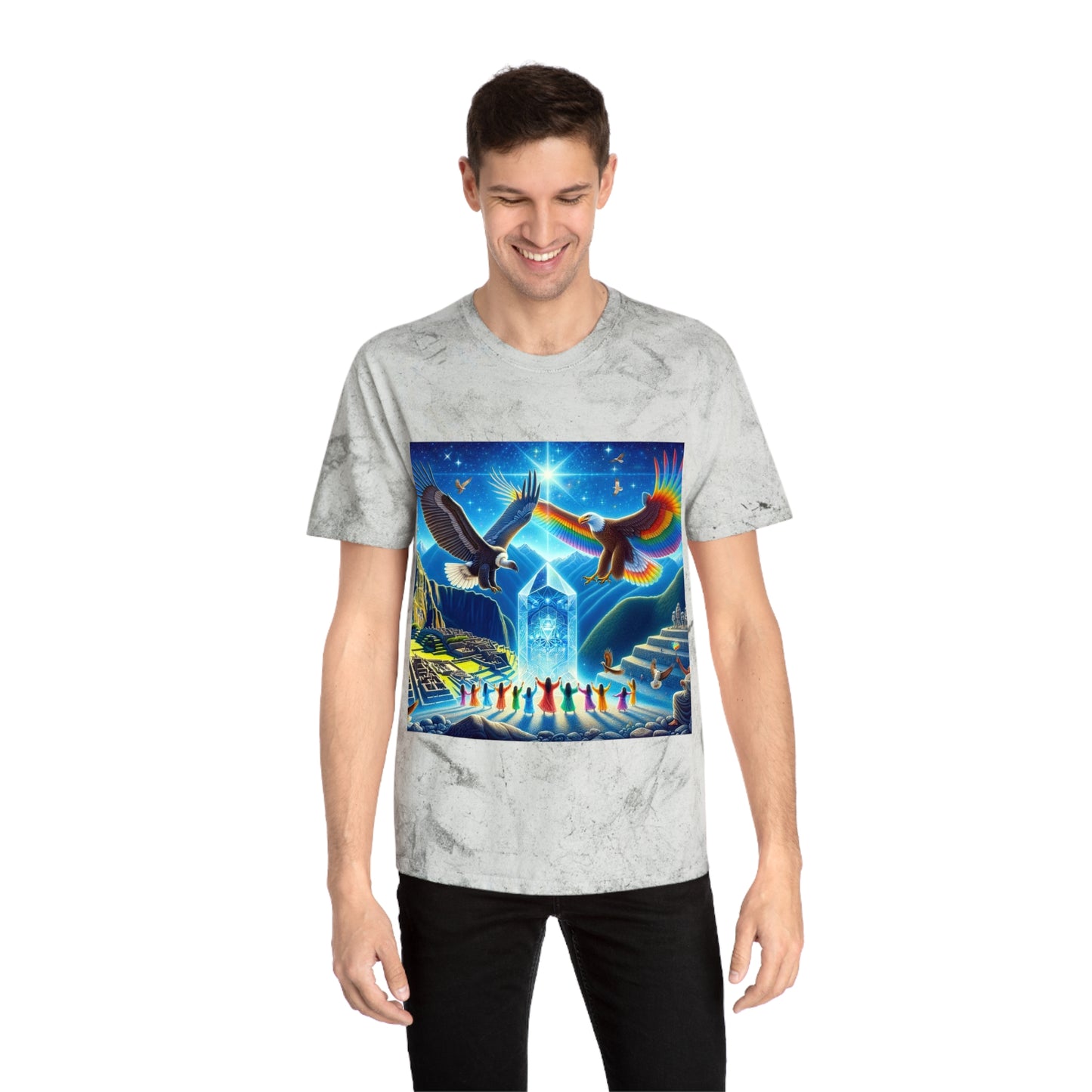 Prophecy of Eagle and Condor-Unisex Color Blast T-Shirt
