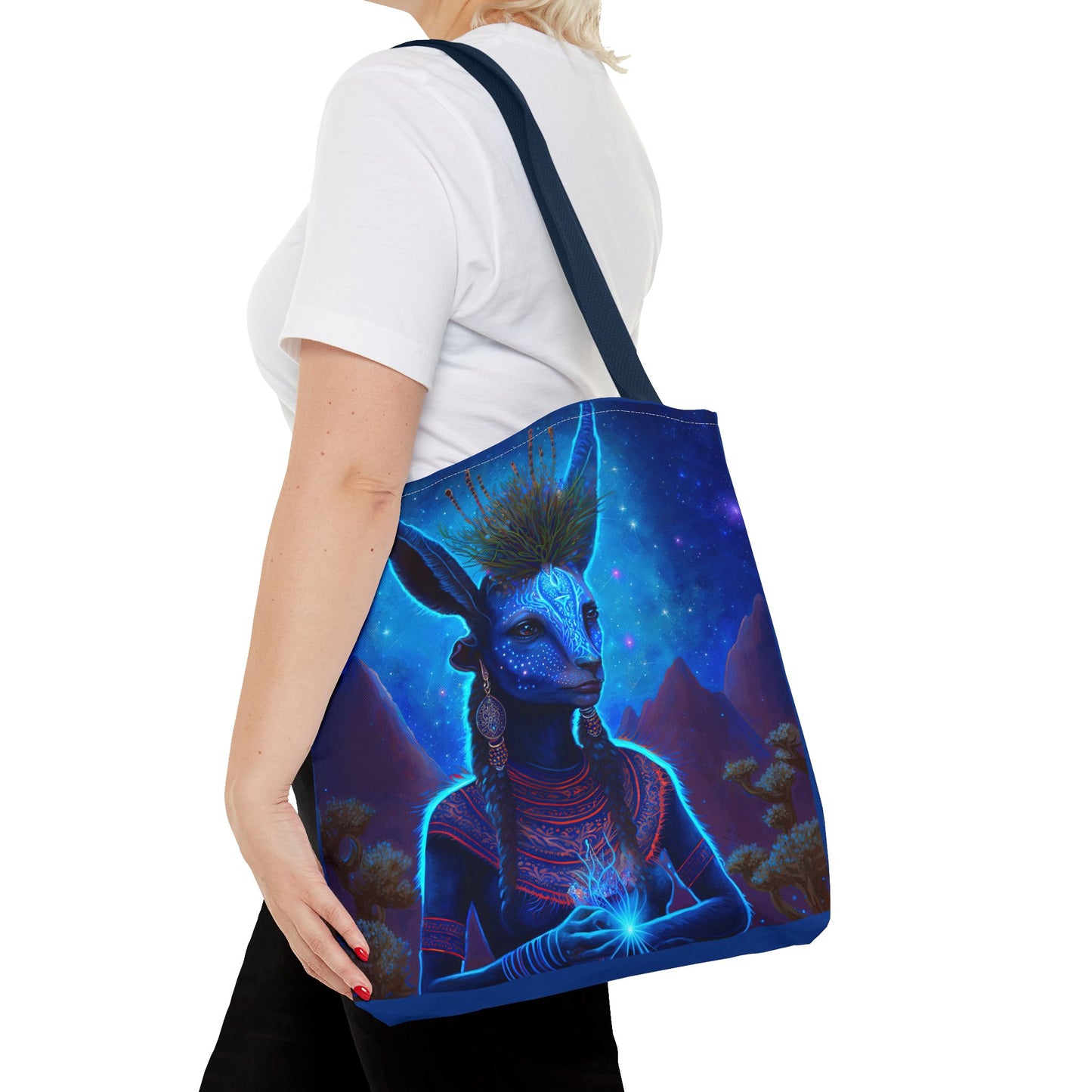 Sacred Blue Deer-Spirit Tote Bag