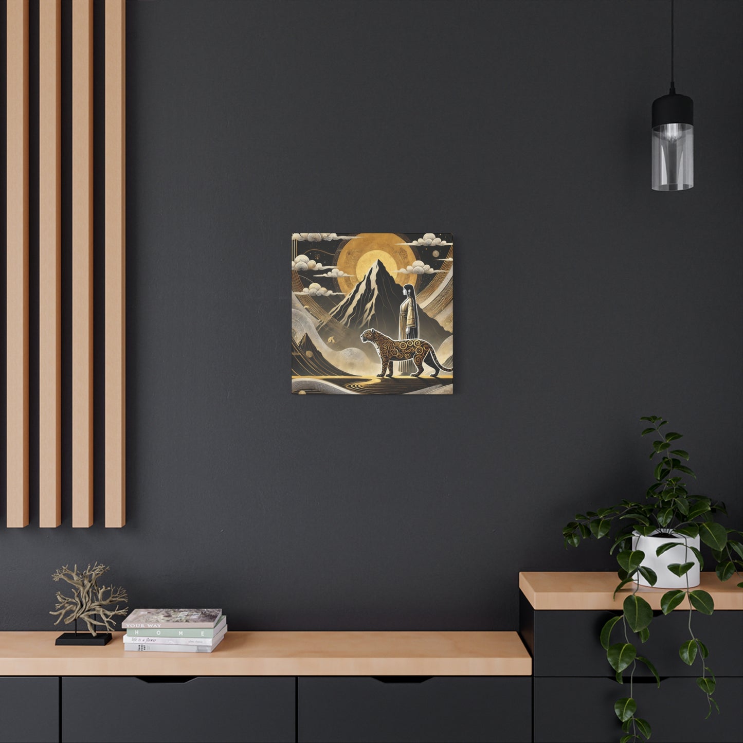 Golden Dream & Jaguar's Path -Matte Canvas Art