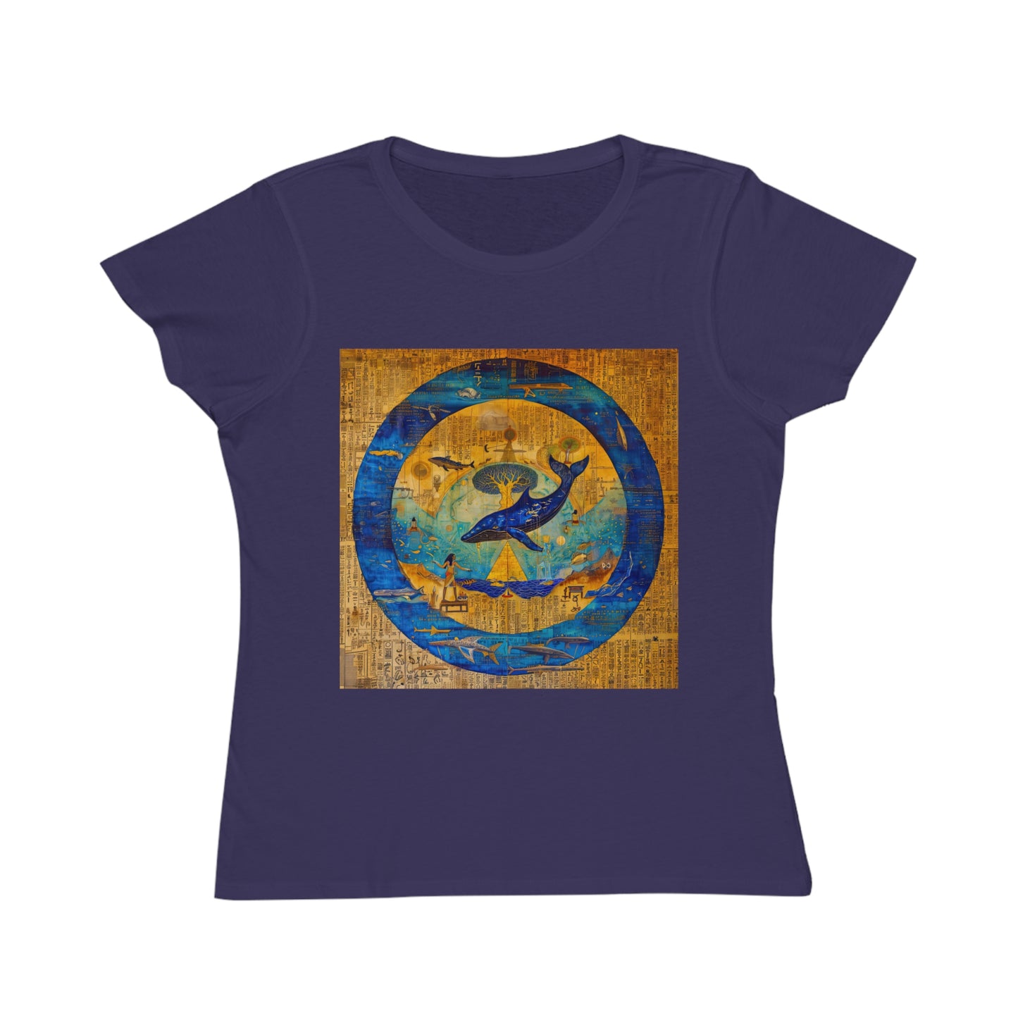 Sirius Codex: Whale Guardian and the Tree of Light-100% Organic Cotton Women's T-Shirt