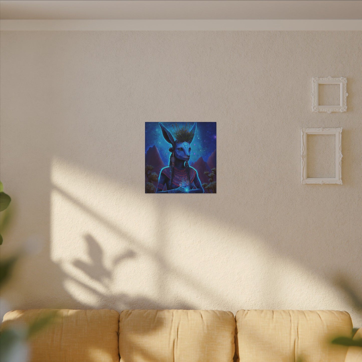 Sacred Blue Deer-Matte Canvas Art