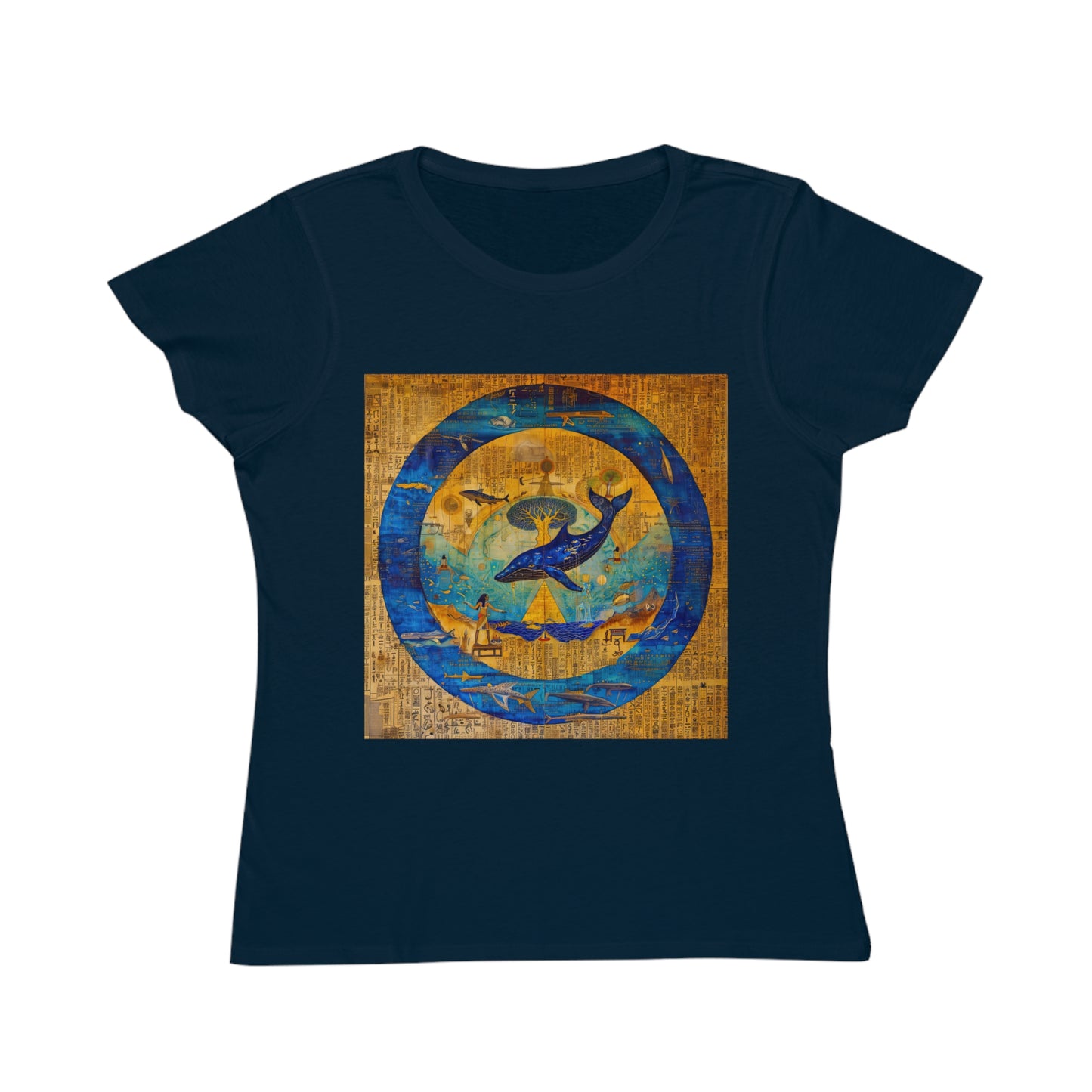 Sirius Codex: Whale Guardian and the Tree of Light-100% Organic Cotton Women's T-Shirt