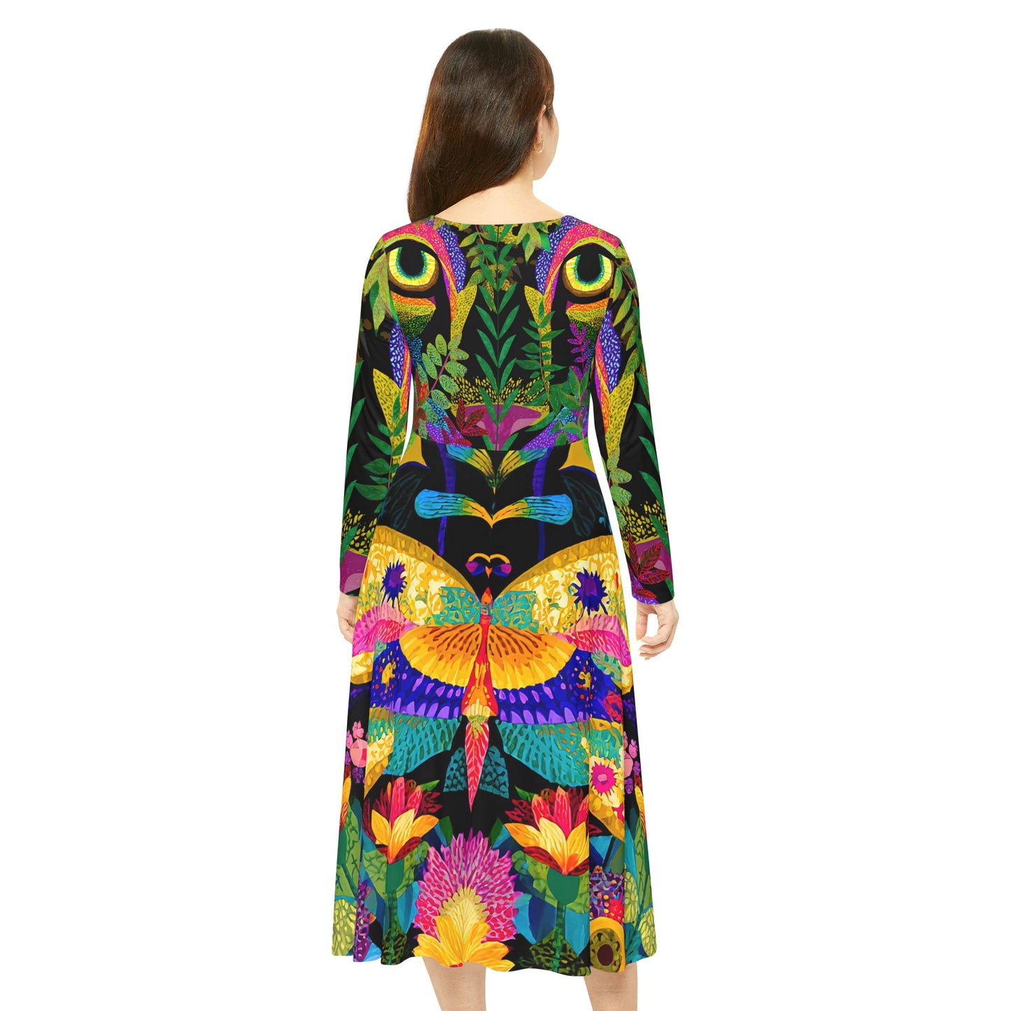 Jungle Medicine-Women's Long Sleeve Dance Dress