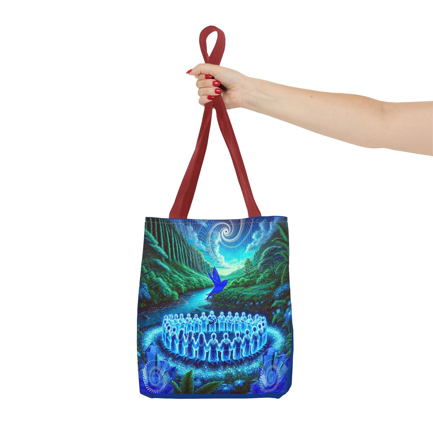 The Song of the Blue Hummingbird-Spirit Tote Bag