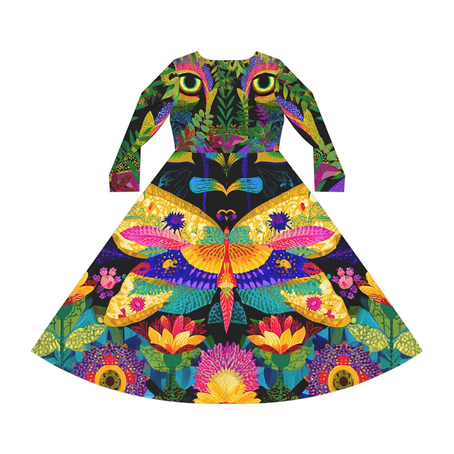 Jungle Medicine-Women's Long Sleeve Dance Dress