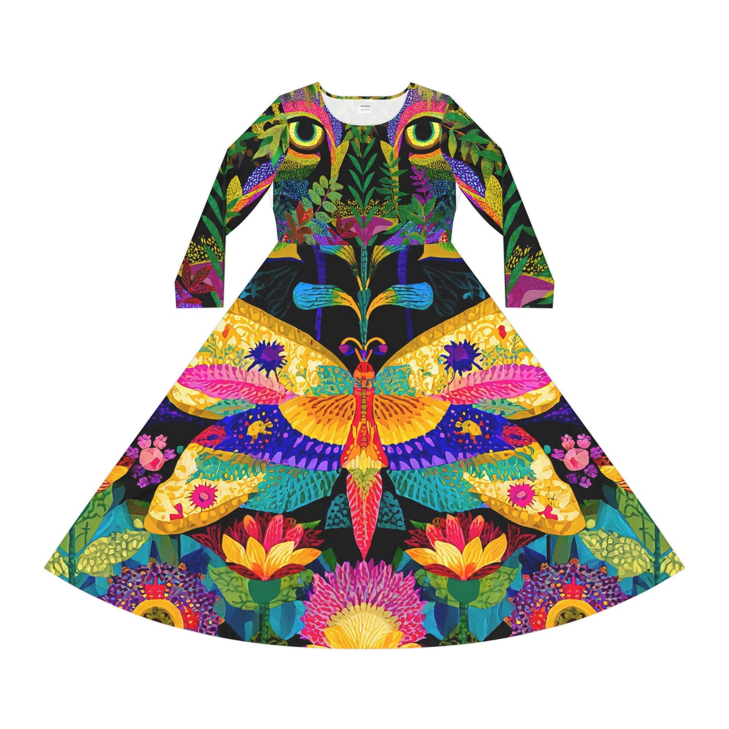 Jungle Medicine-Women's Long Sleeve Dance Dress