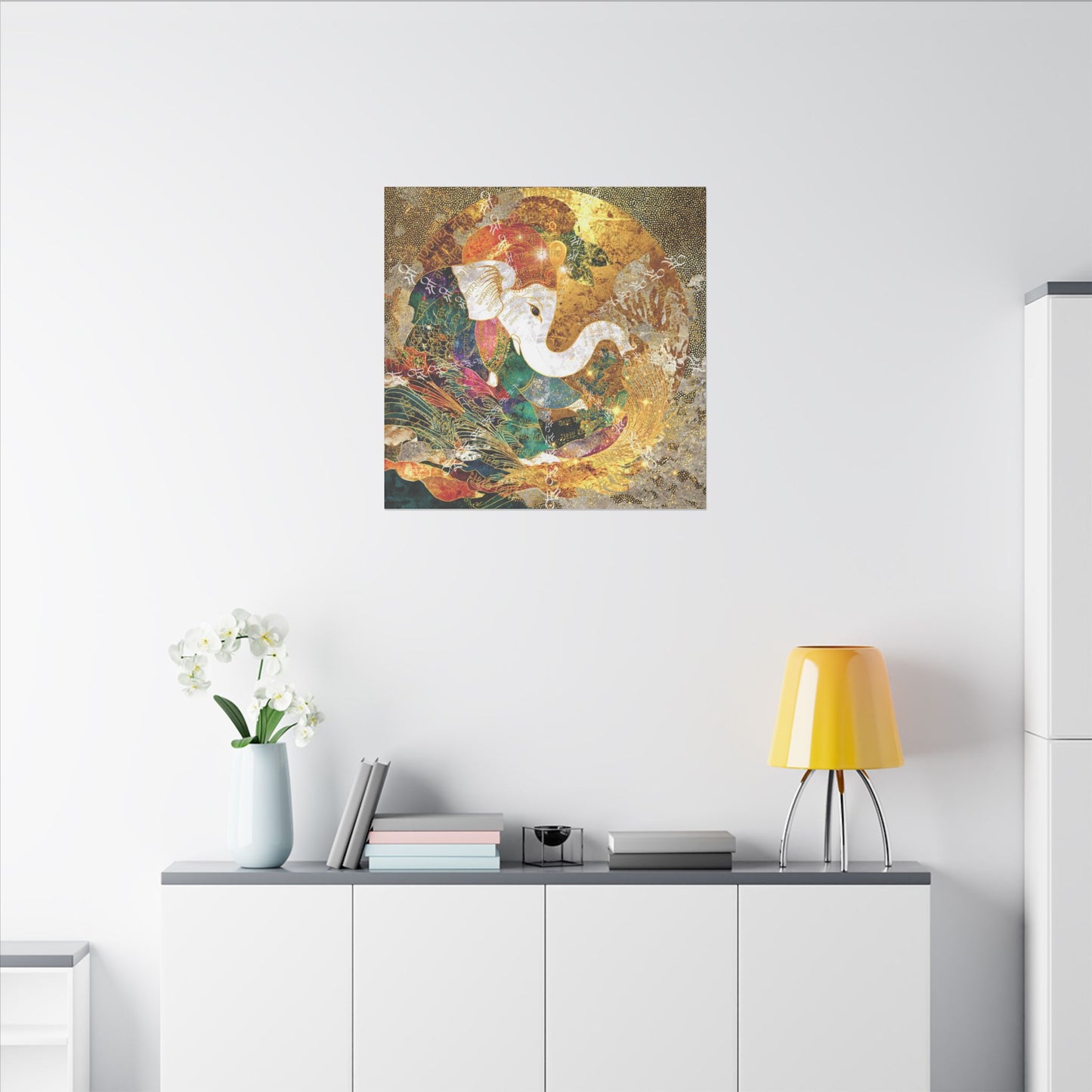 Blessing of Ganesha-Matte Premium Canvas Art
