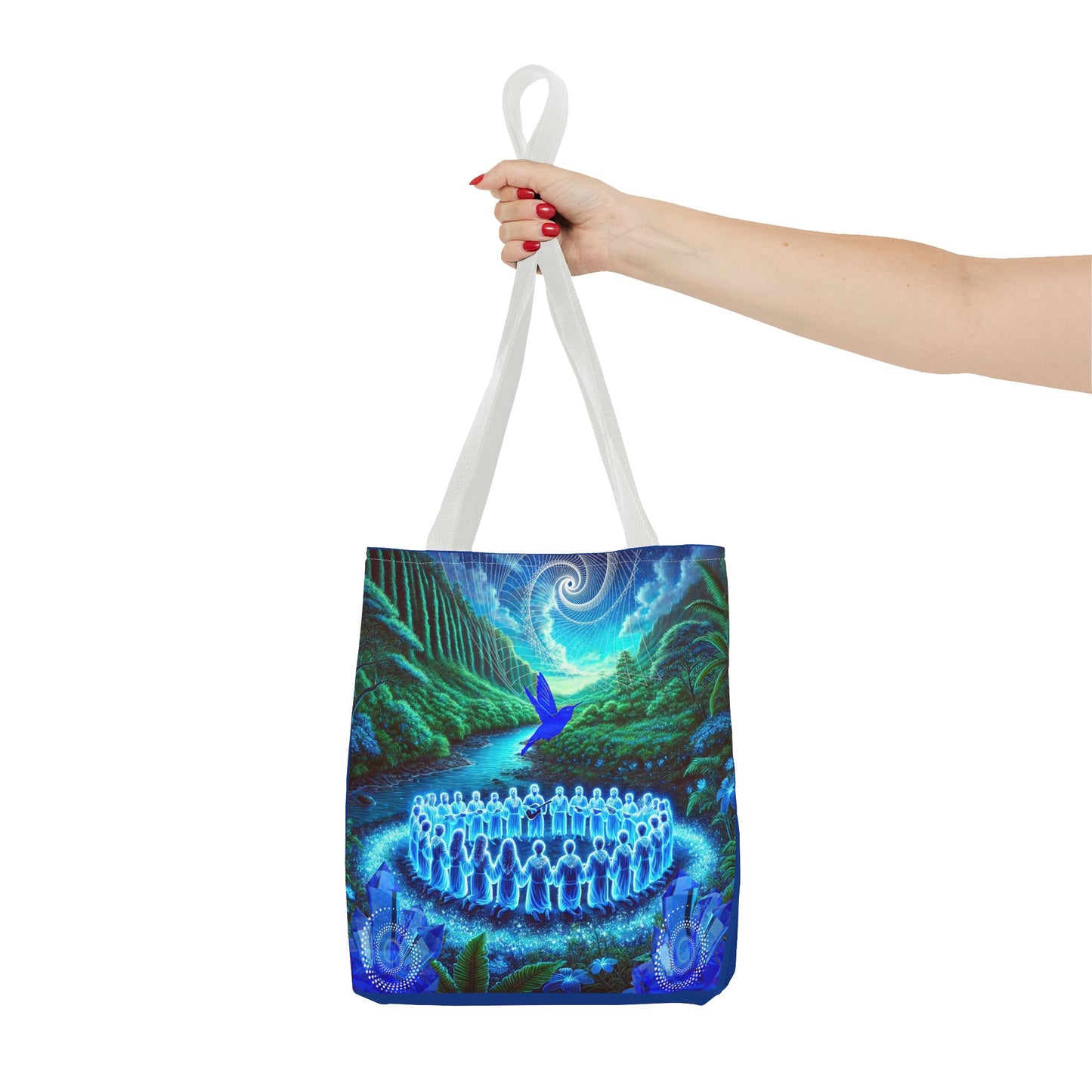 The Song of the Blue Hummingbird-Spirit Tote Bag