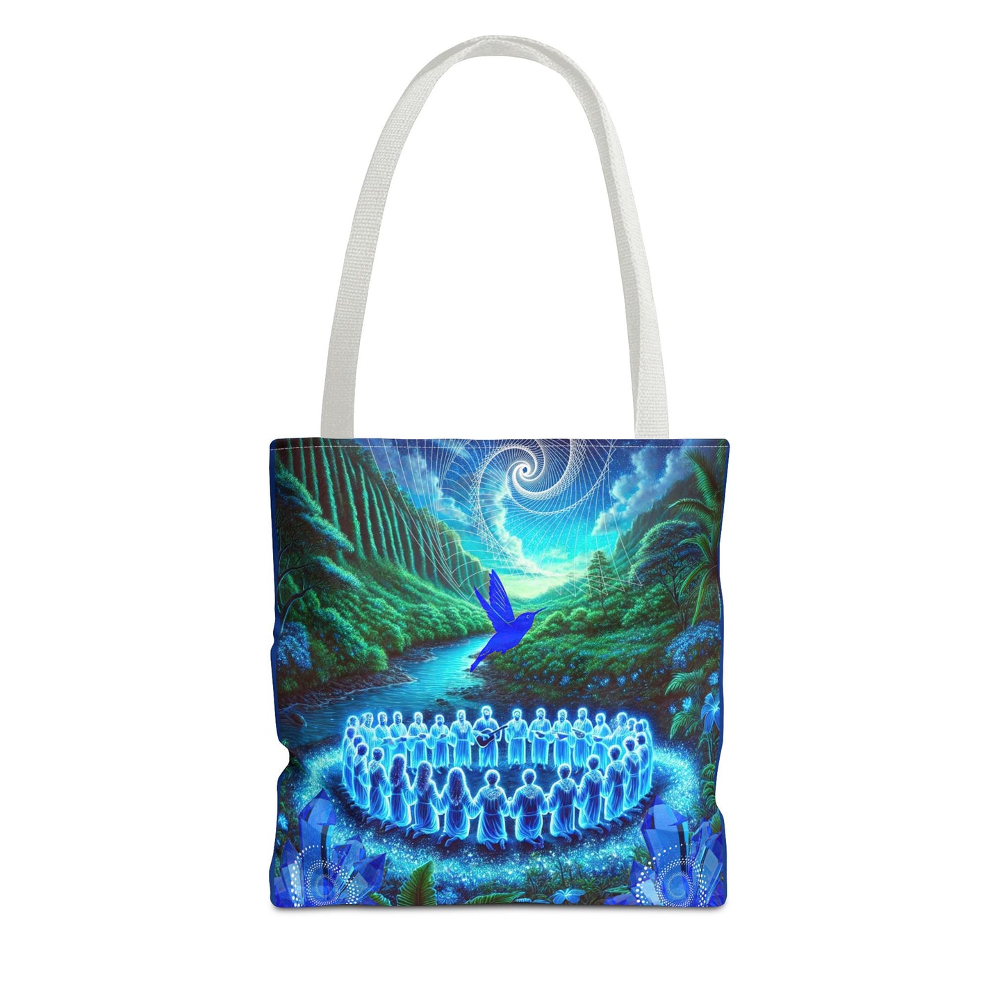 The Song of the Blue Hummingbird-Spirit Tote Bag