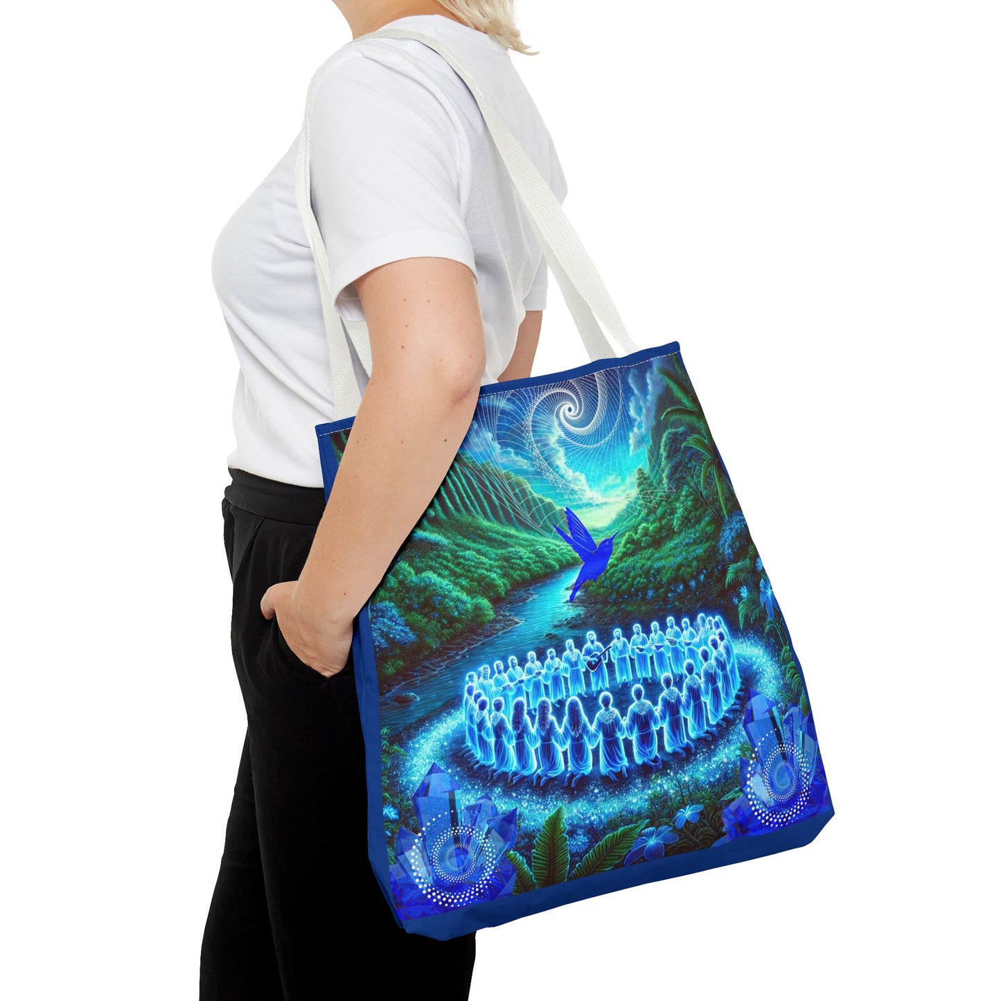 The Song of the Blue Hummingbird-Spirit Tote Bag
