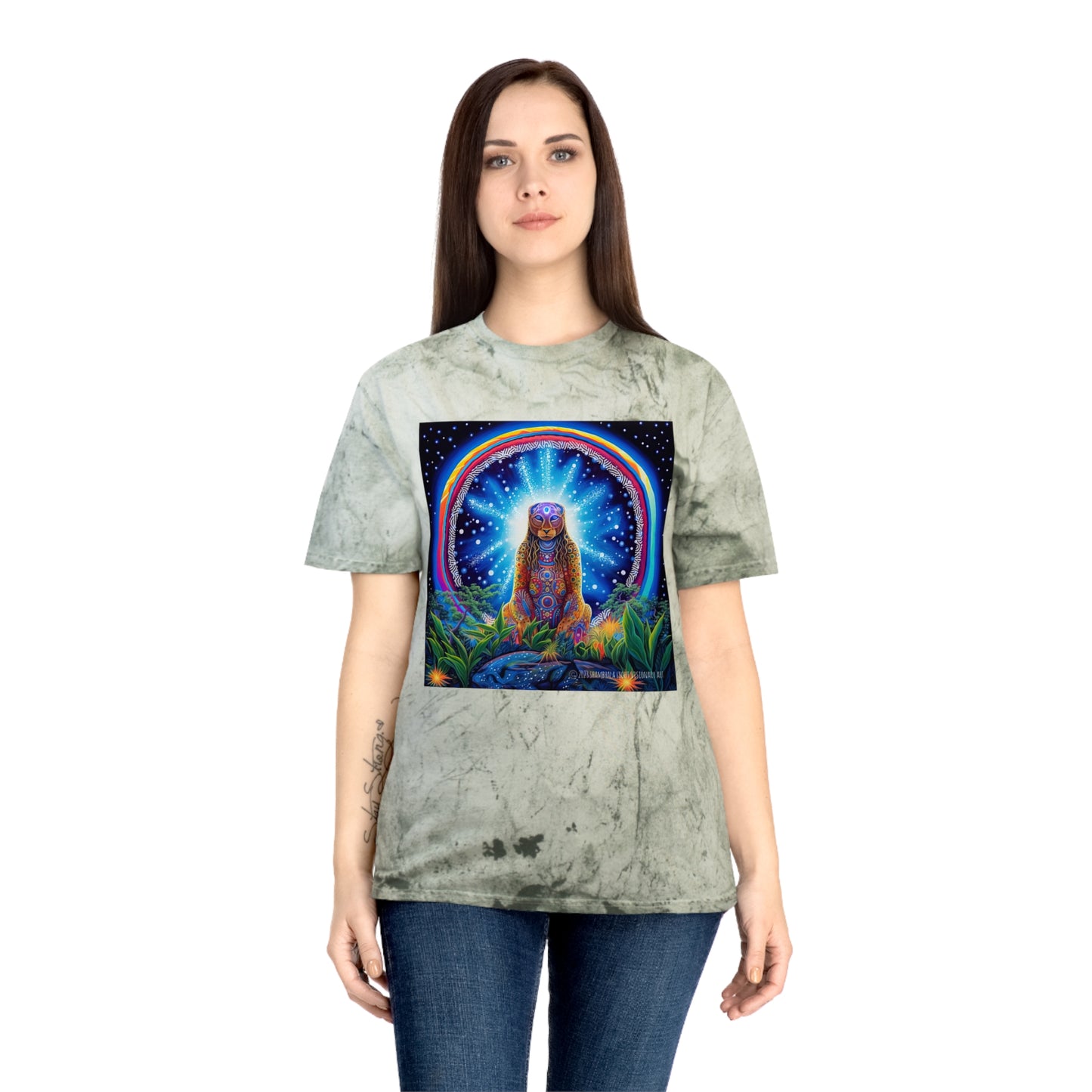 Cosmic Jaguar-Vibrant Spirit Unisex Color Blast T-Shirt