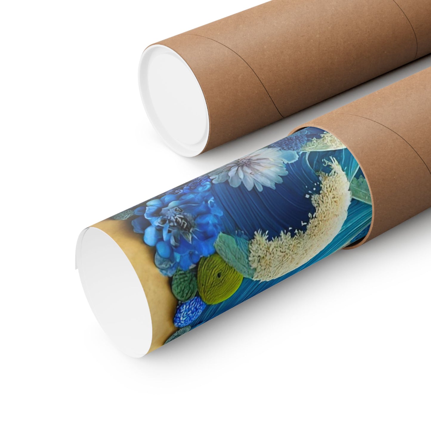 Sacred Blue Dragon and Kuan Yin-Museum Grade Matte Print Poster