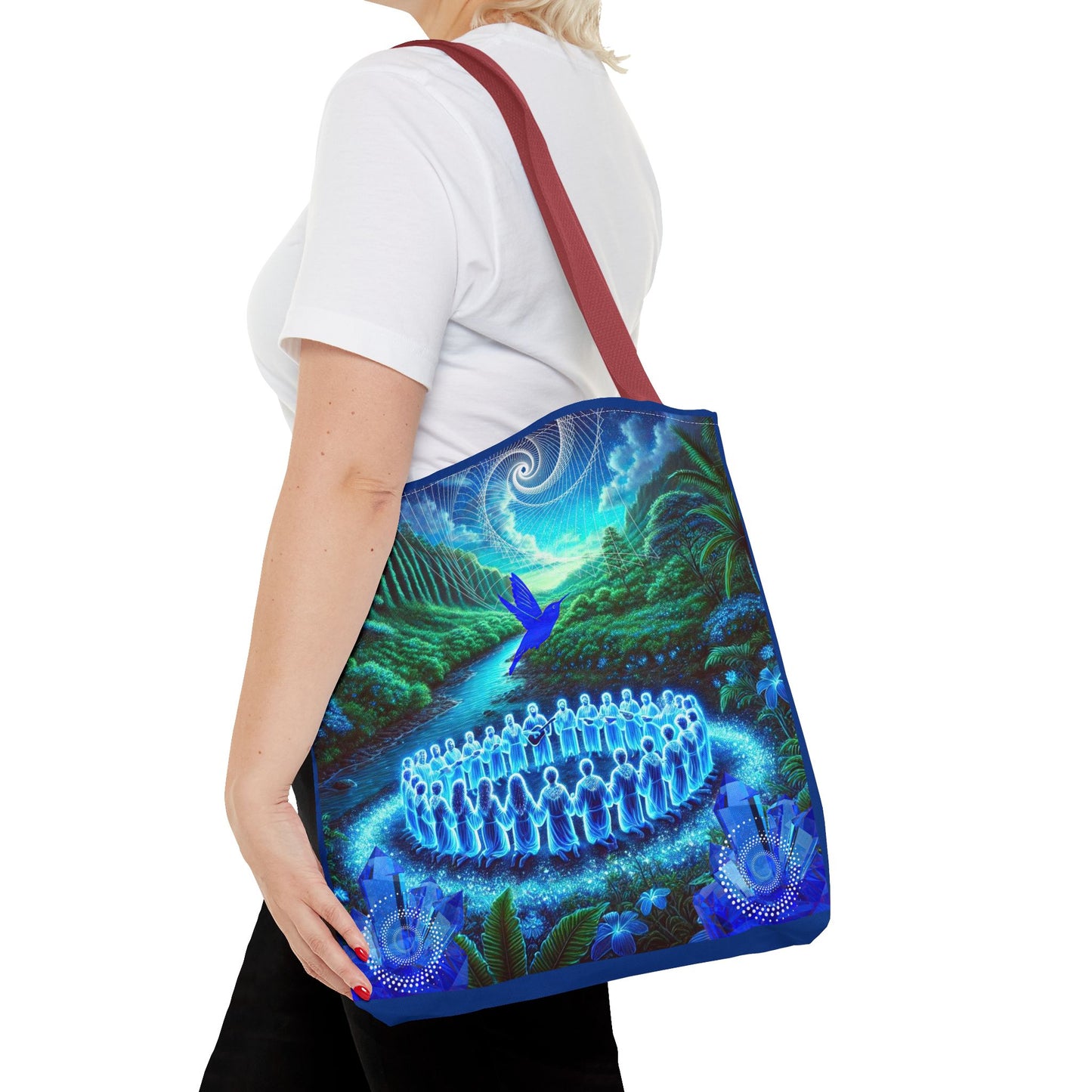 The Song of the Blue Hummingbird-Spirit Tote Bag