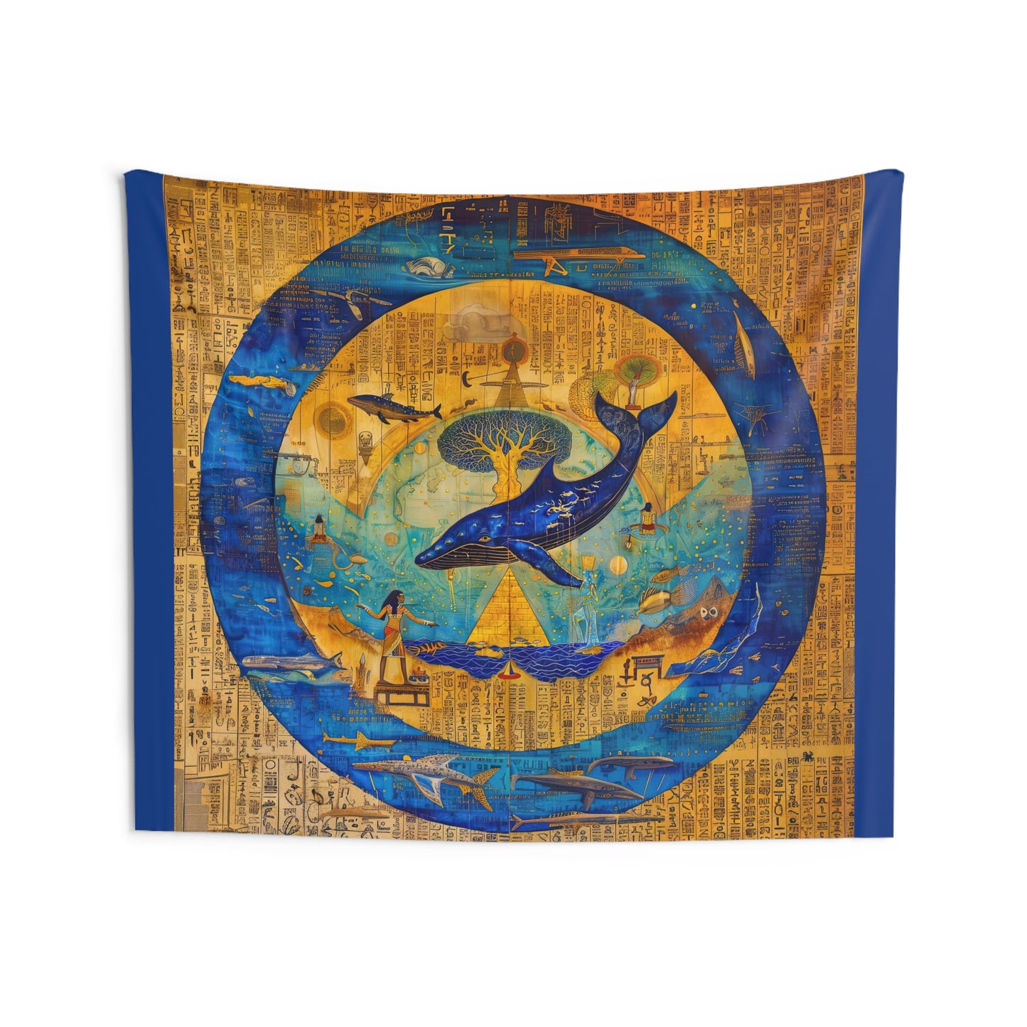 Sirius Codex: Whale Guardian and the Tree of Light- Wall Tapestry