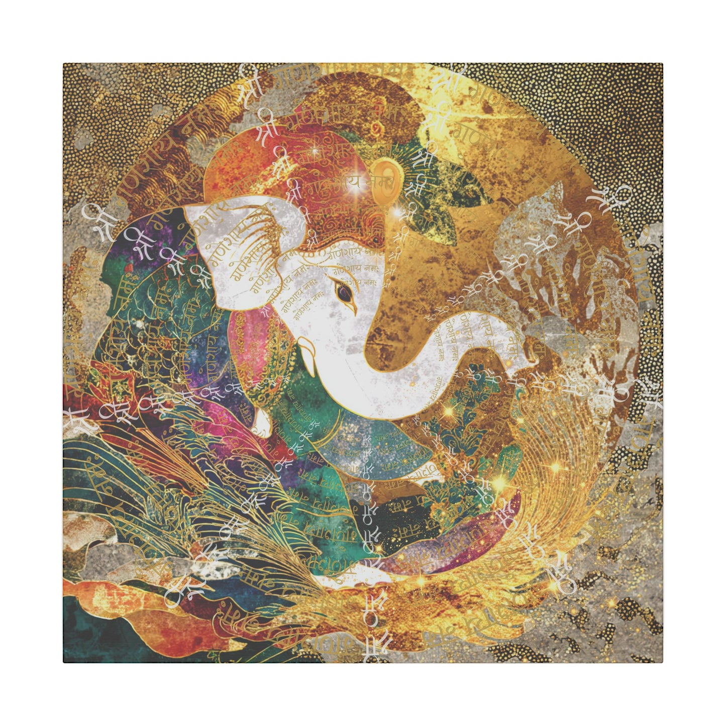 Blessing of Ganesha-Matte Premium Canvas Art
