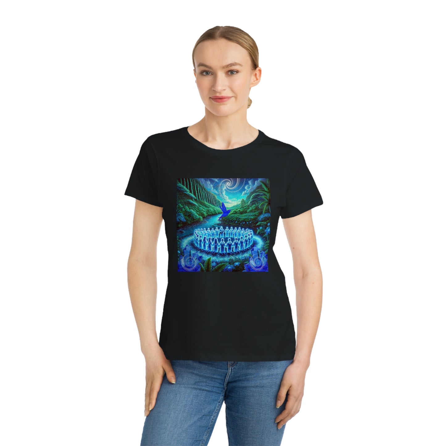 The Song of the Blue Hummingbird-100%Organic Women's T-Shirt