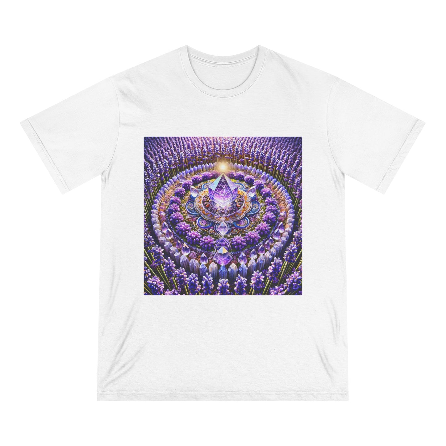 Violet Flame Mandala -Unisex 100% Organic Cotton T-Shirt
