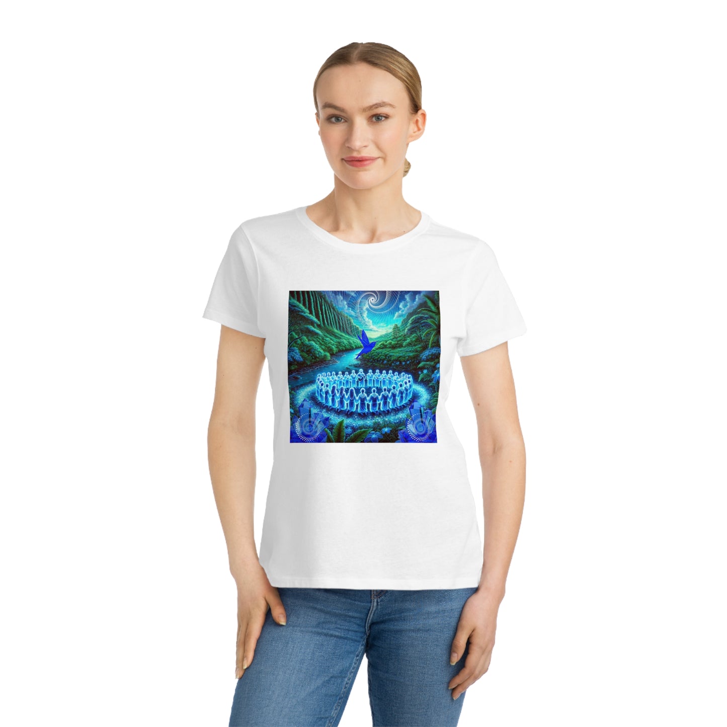The Song of the Blue Hummingbird-100%Organic Women's T-Shirt